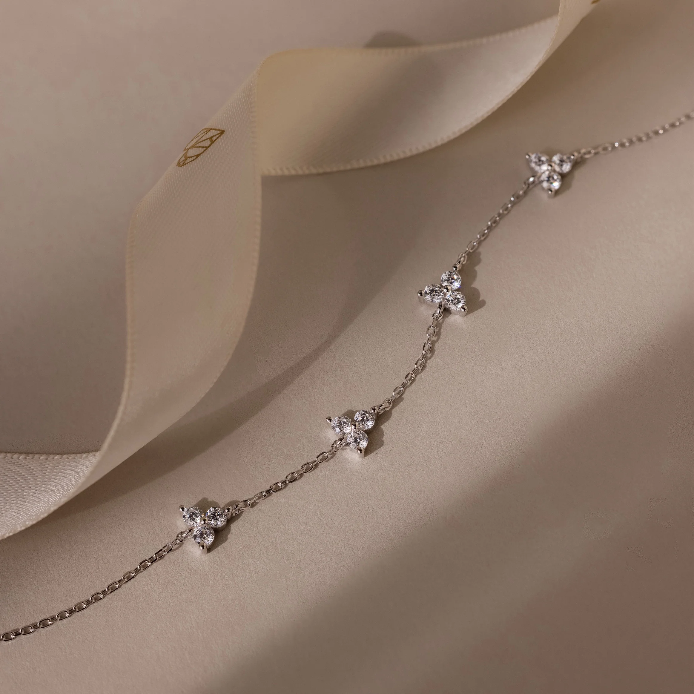 Mini Lily Diamond Bracelet in Silver