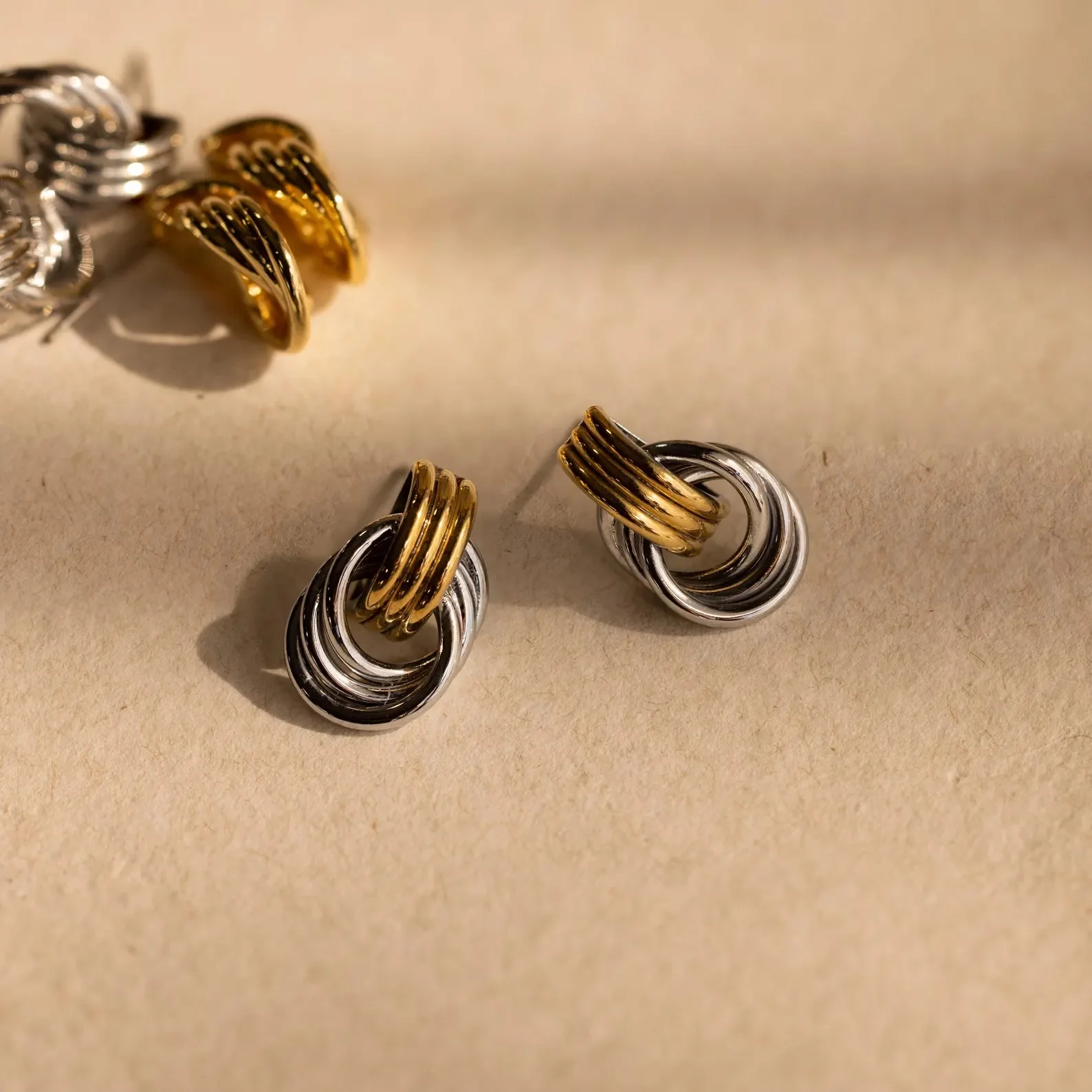 Mini Triple Knot Earrings - Image 5