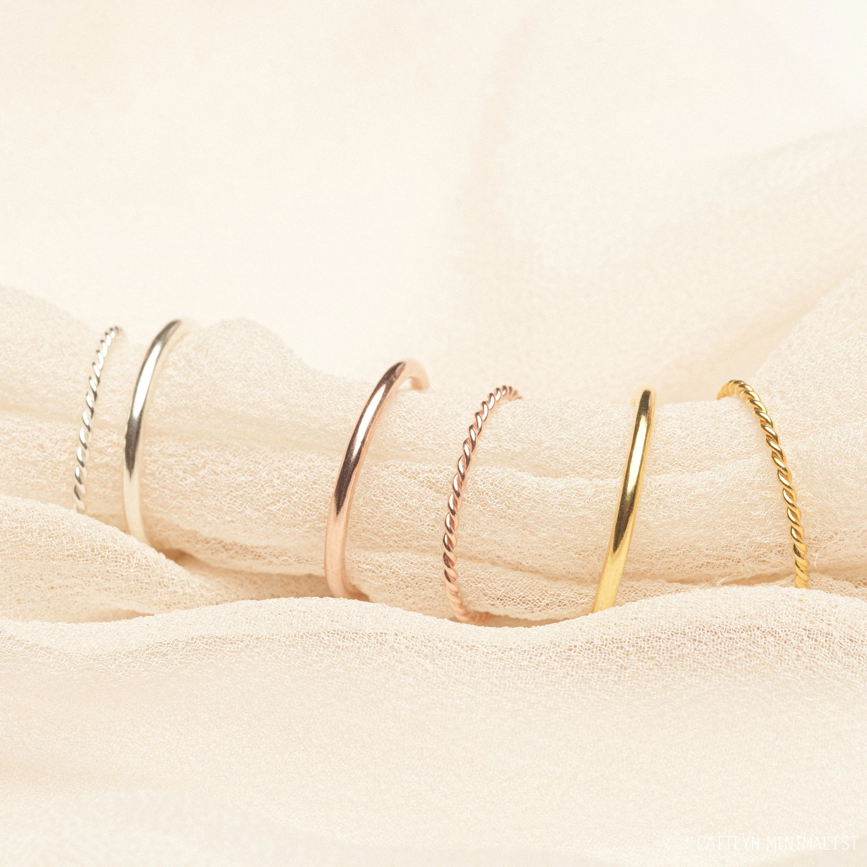 Minimalist Stacking Ring Set - Image 4