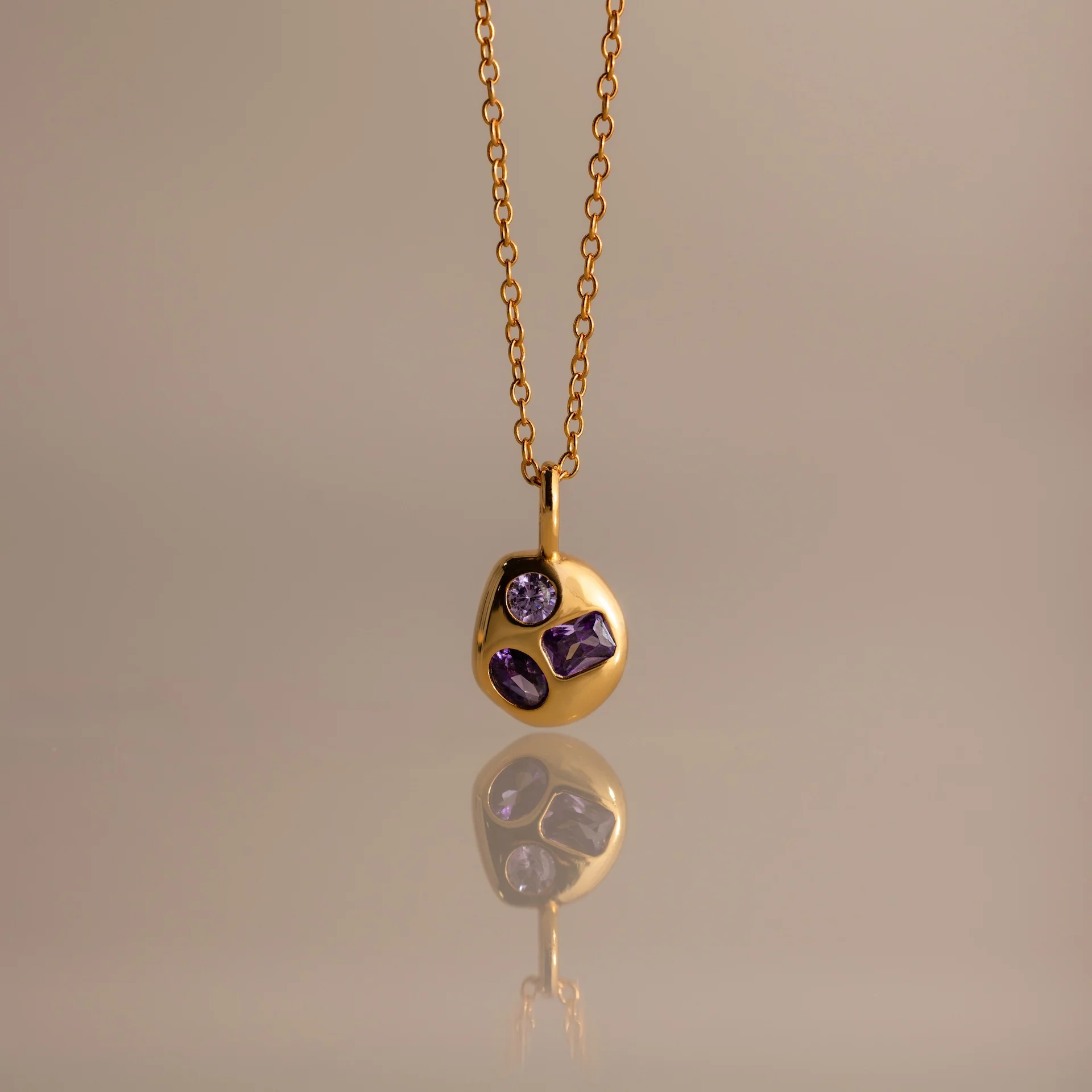Mixed Birthstone Capsule Necklace - Image 2