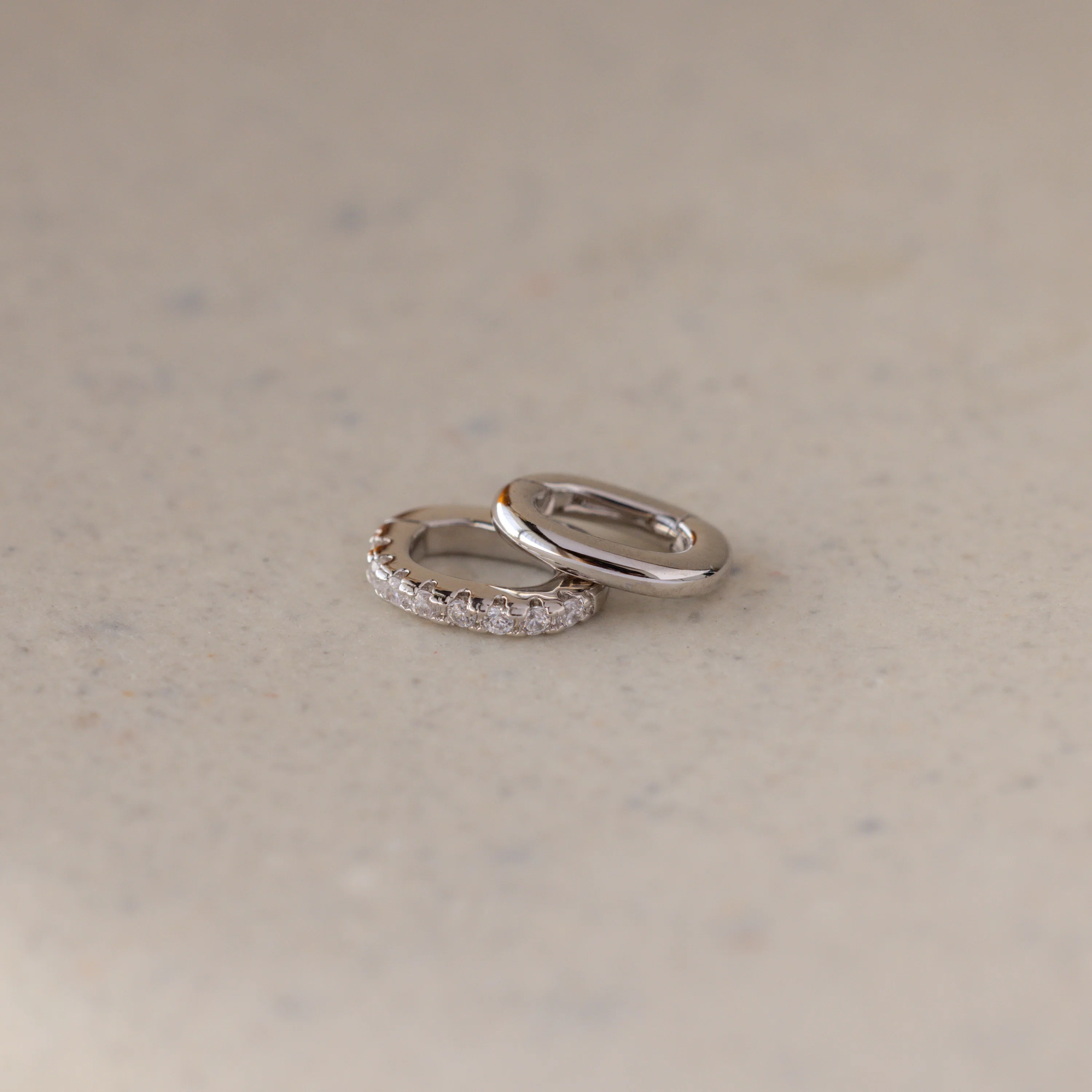 Multipurpose Pave Ring Lock Set in Silver - Image 2