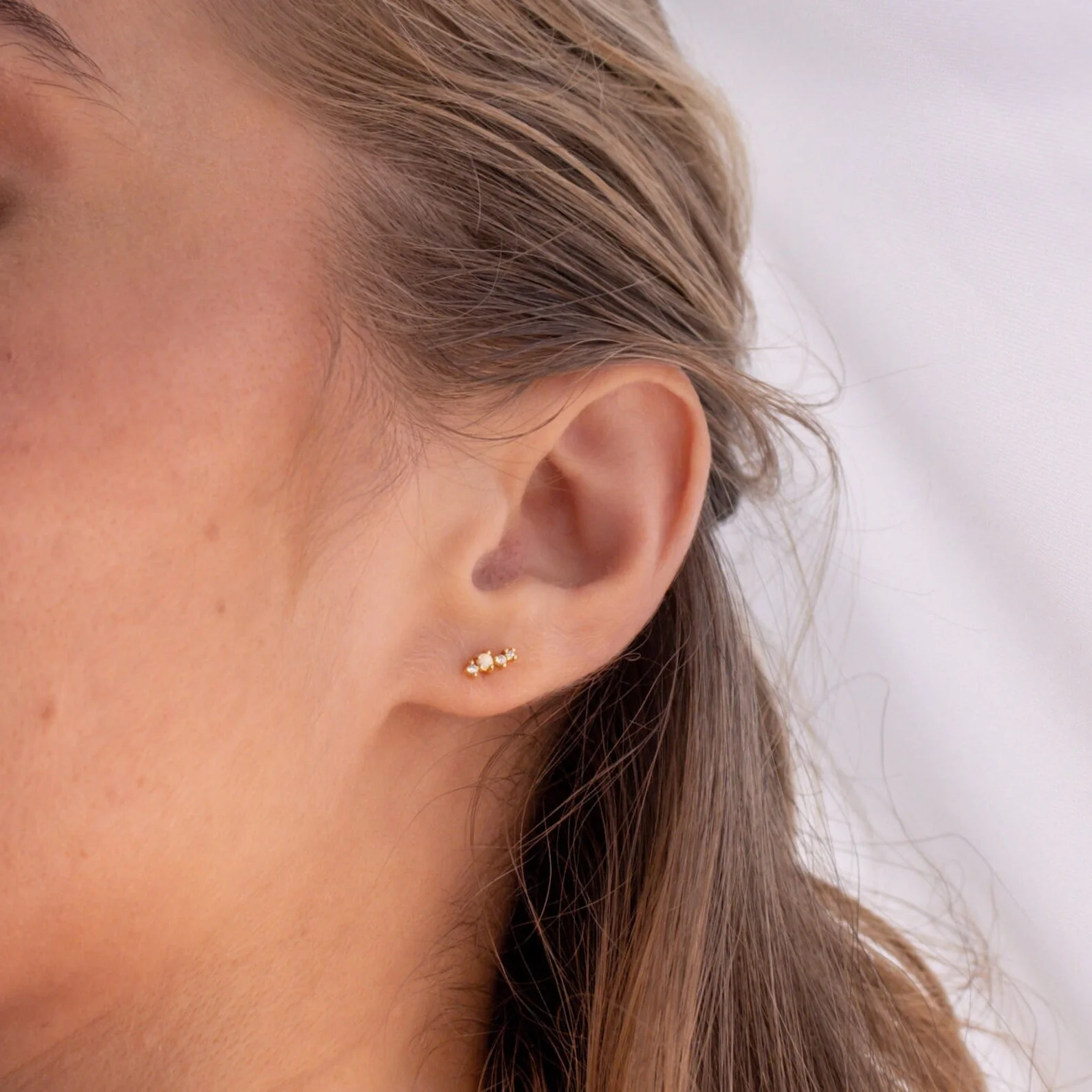 Nile Opal and Diamond Studs - Image 3