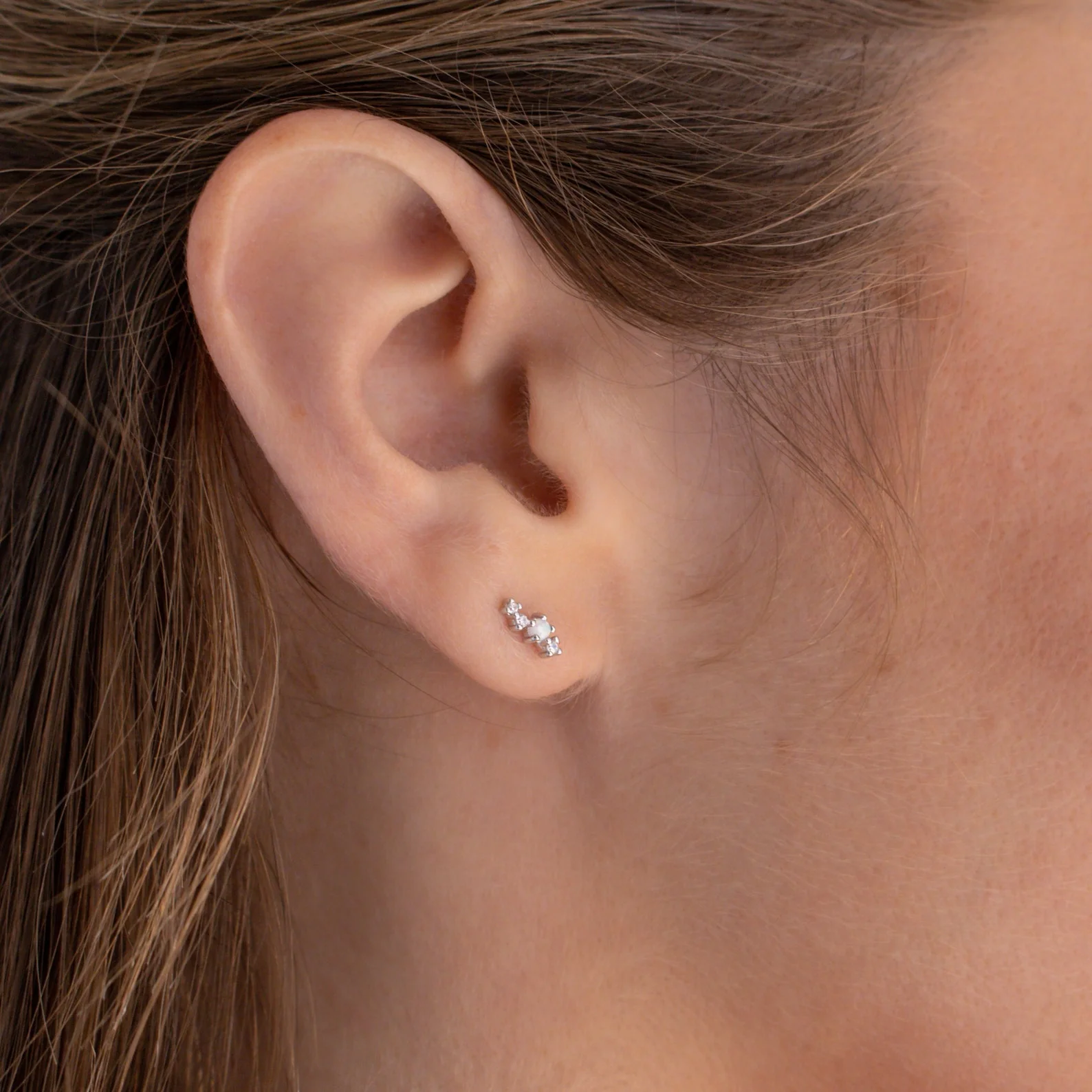 Nile Opal and Diamond Studs - Image 6