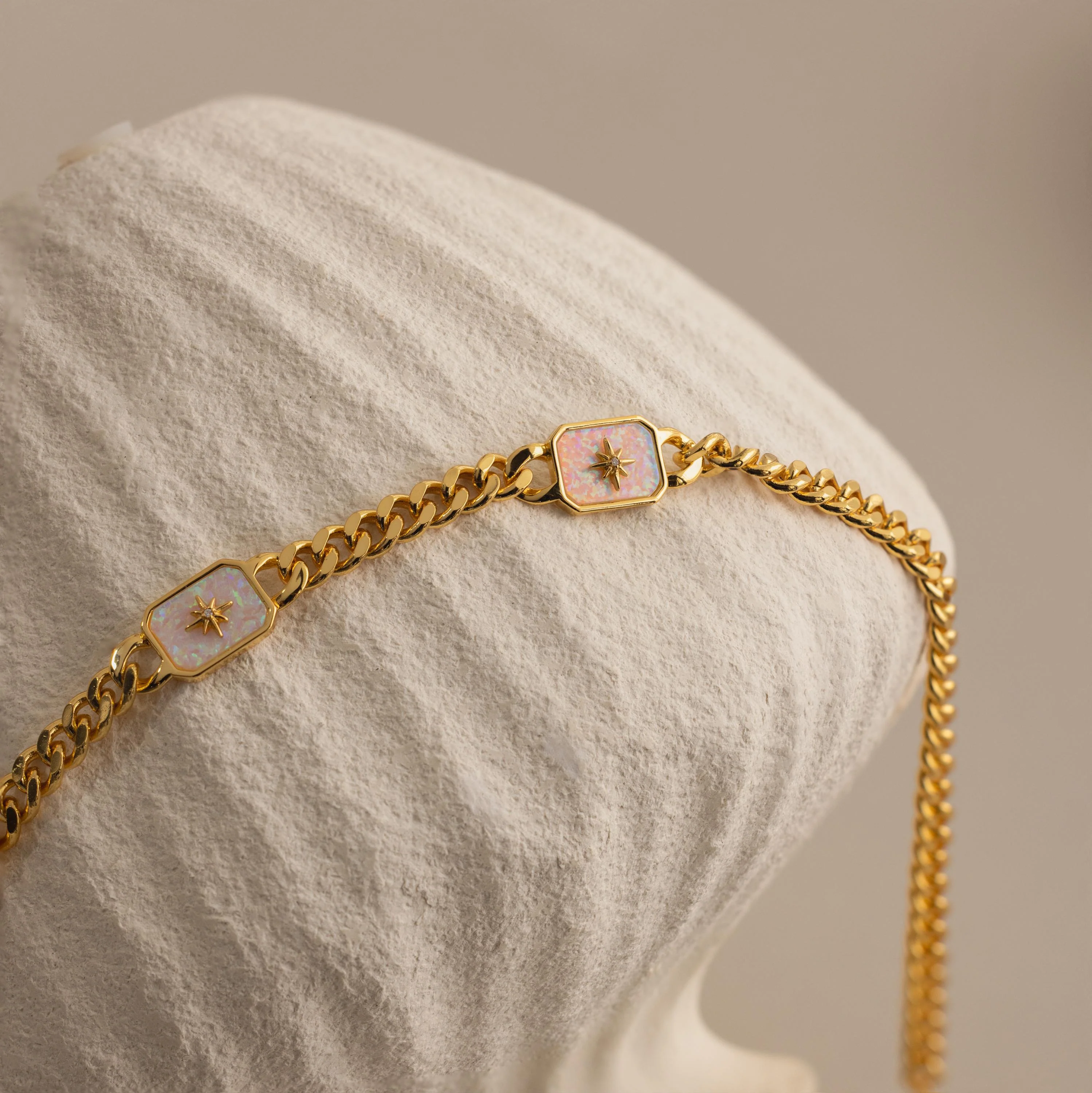 North Star Opal Trio Necklace in 18K Gold - Image 4