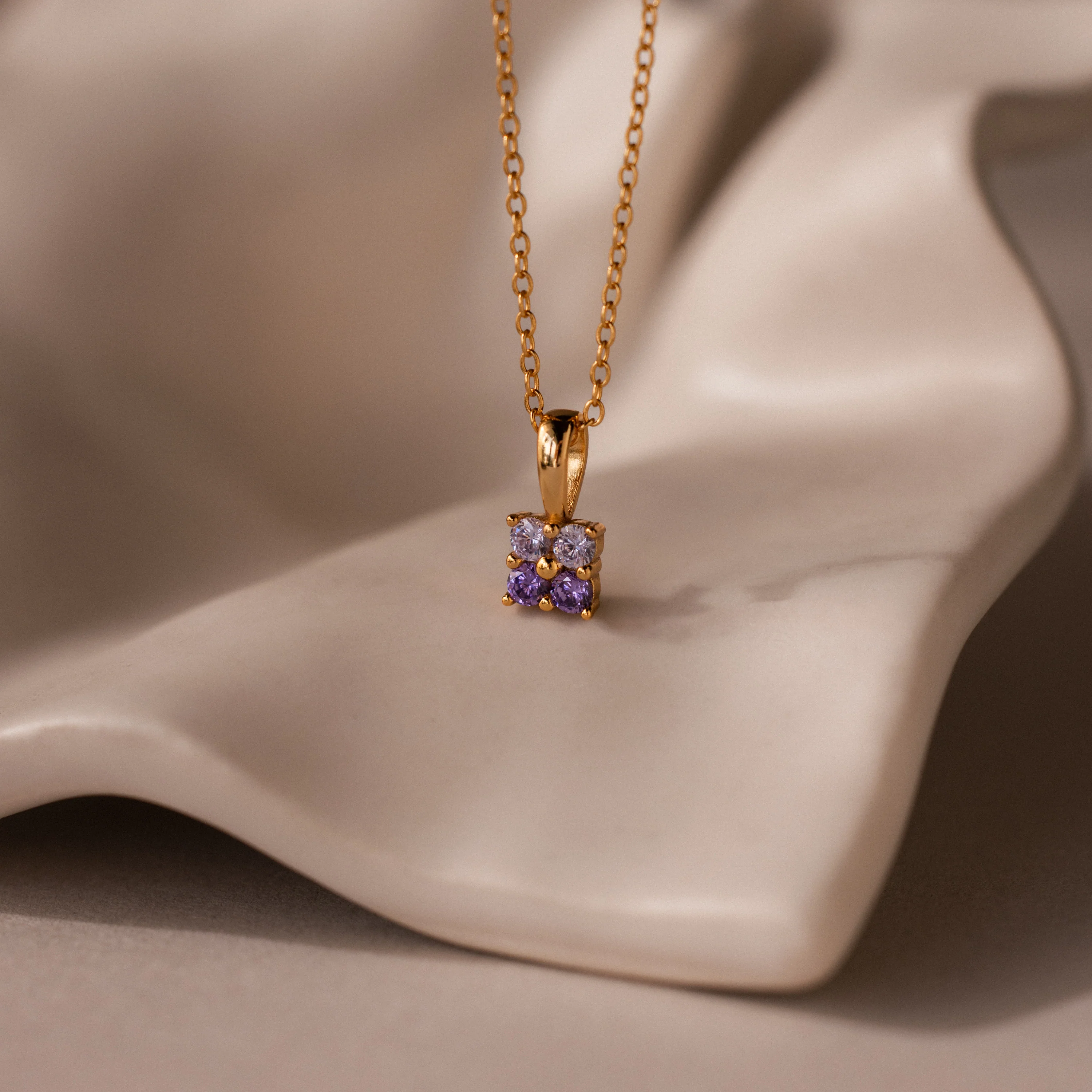 Ombre Alexandrite Flower Necklace