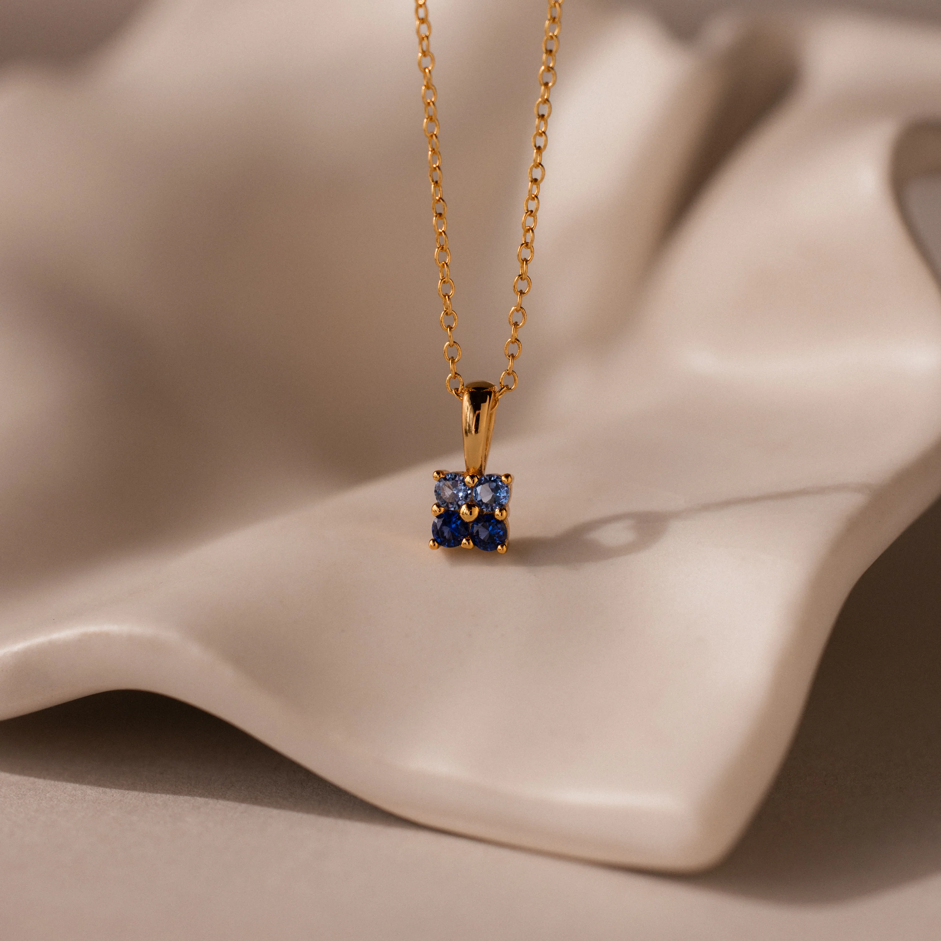 Ombre Birthstone Flower Necklace - Image 4