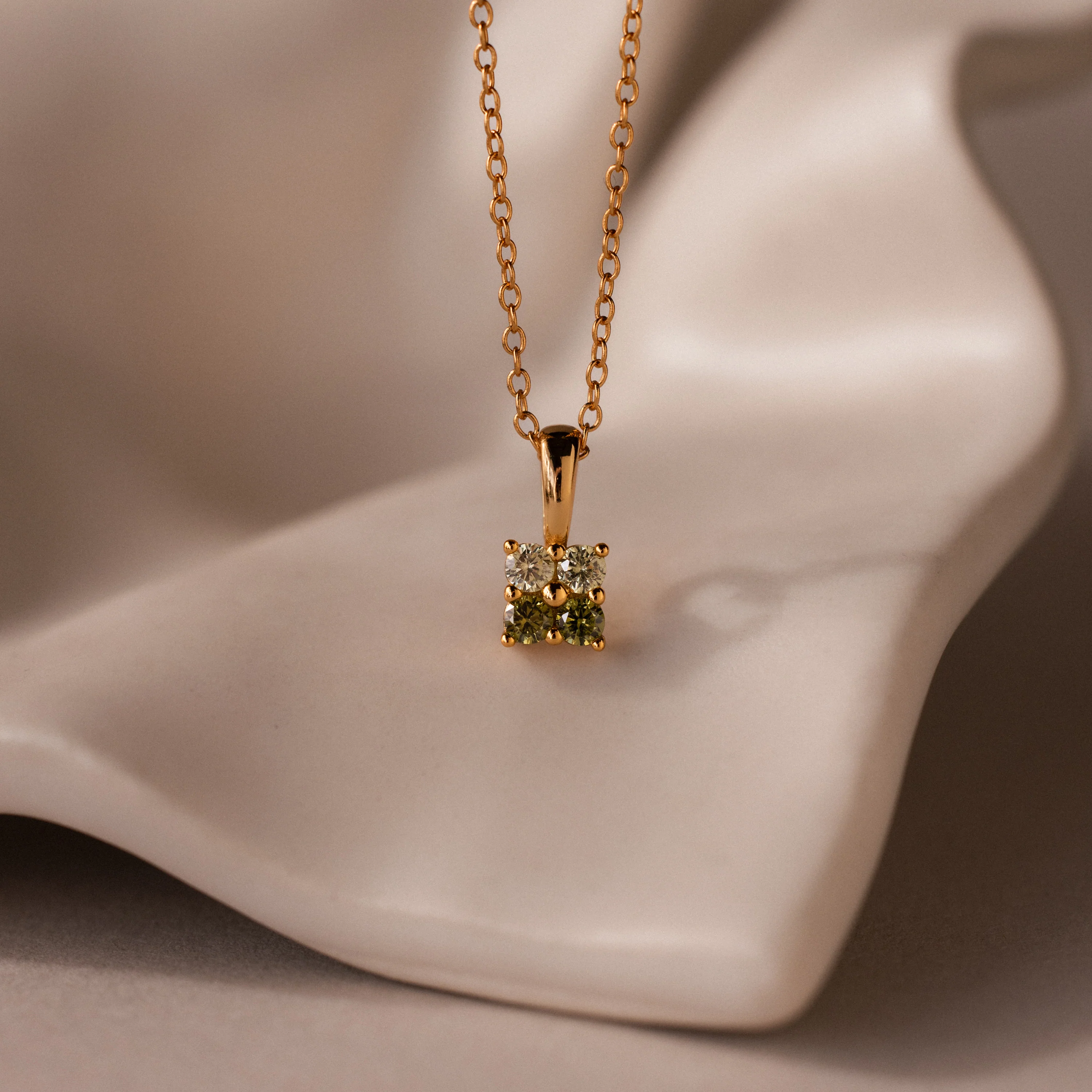 Ombre Birthstone Flower Necklace - Image 9