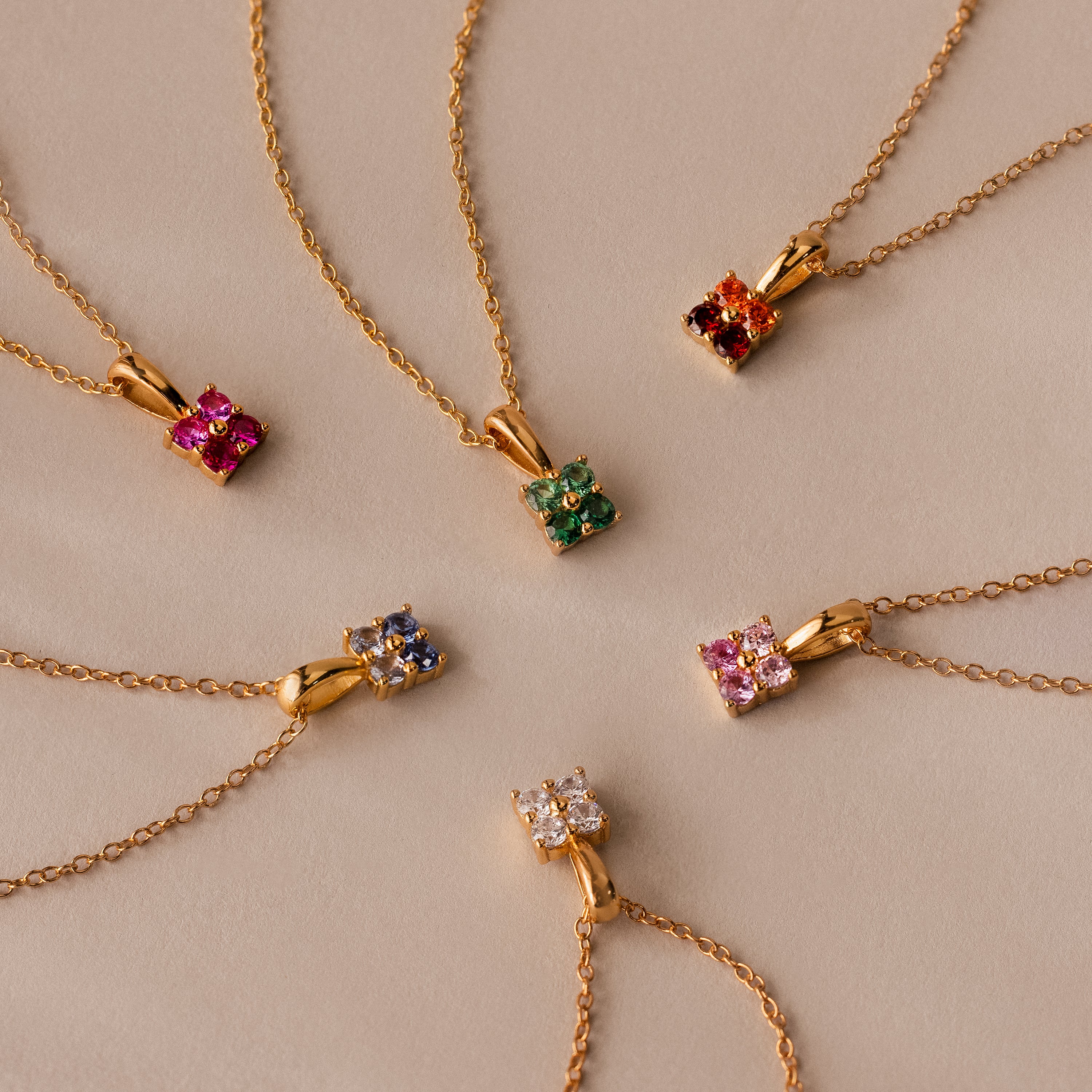 Ombre Topaz Flower Necklace - Image 3