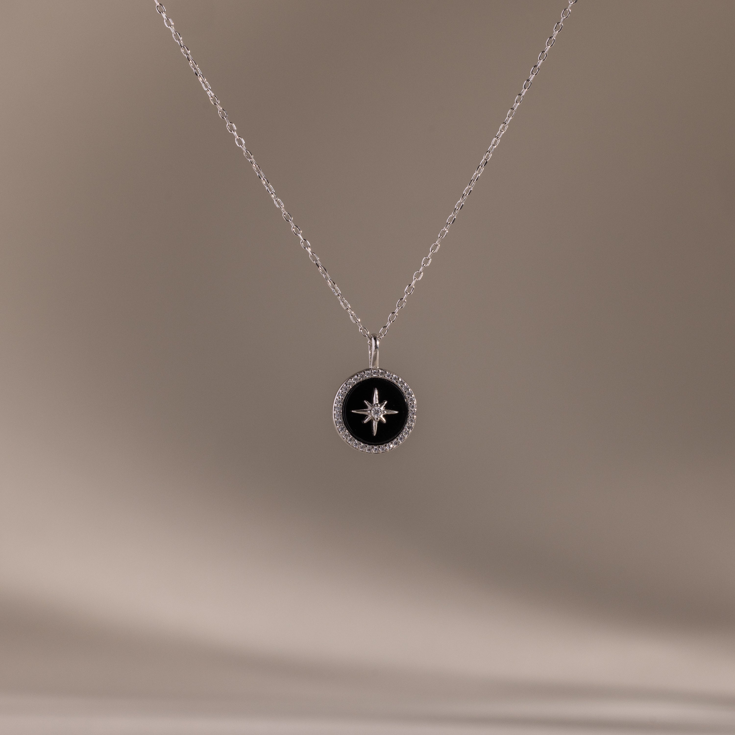 Onyx Star Pendant Necklace - Image 2