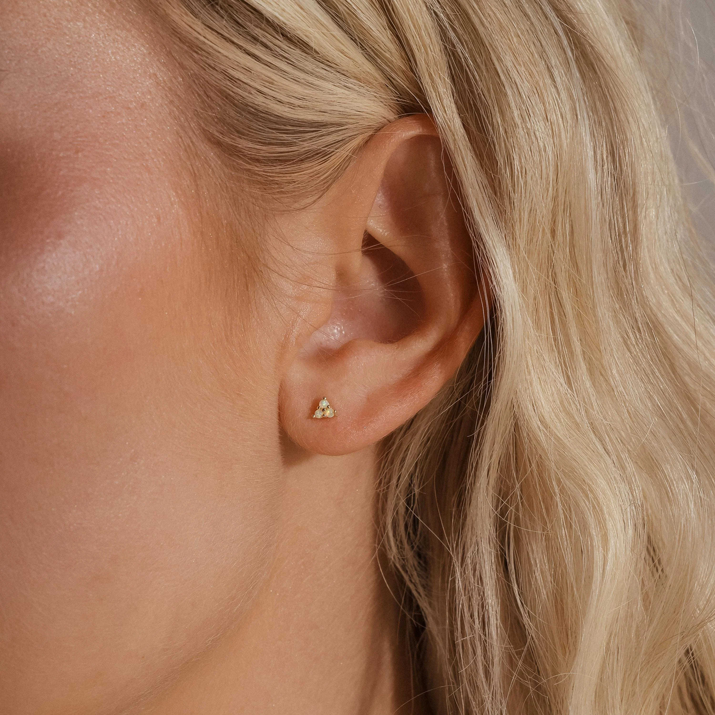 Opal Cluster Flatback Studs - Image 2