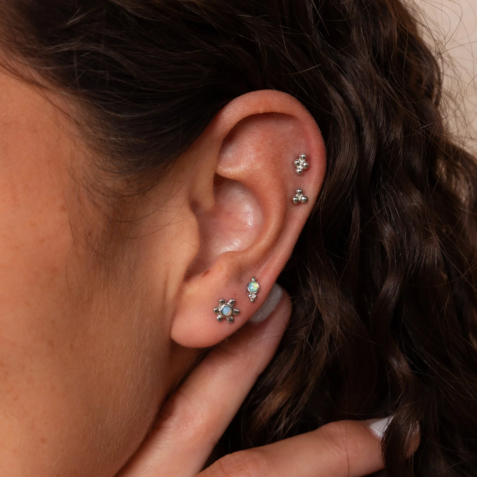 Opal Cluster Studs Set - Image 8