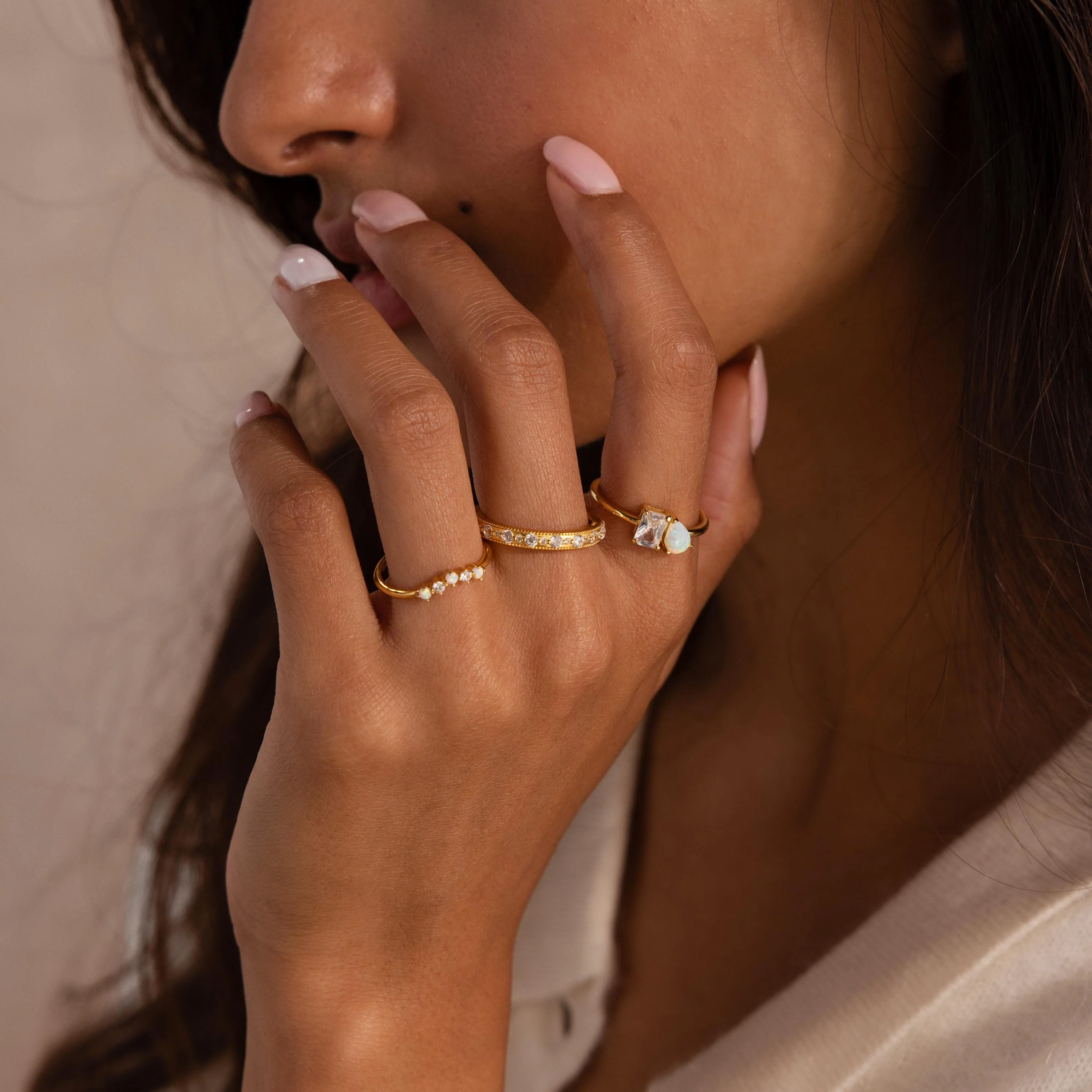 Opal Diamond Toi et Moi Ring - Image 8