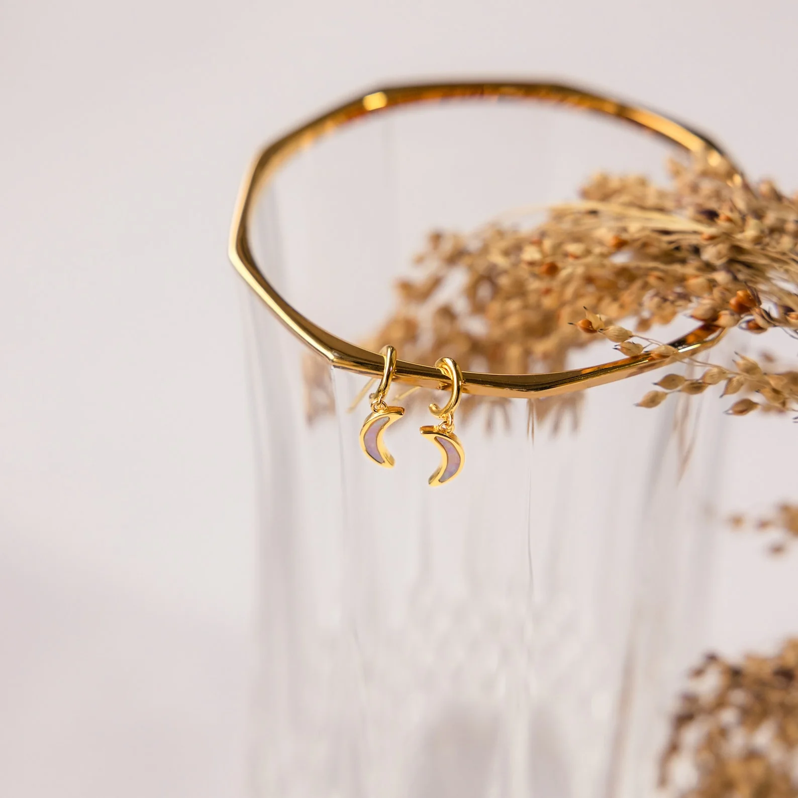 Opal Moon Mini Hoops - Image 4