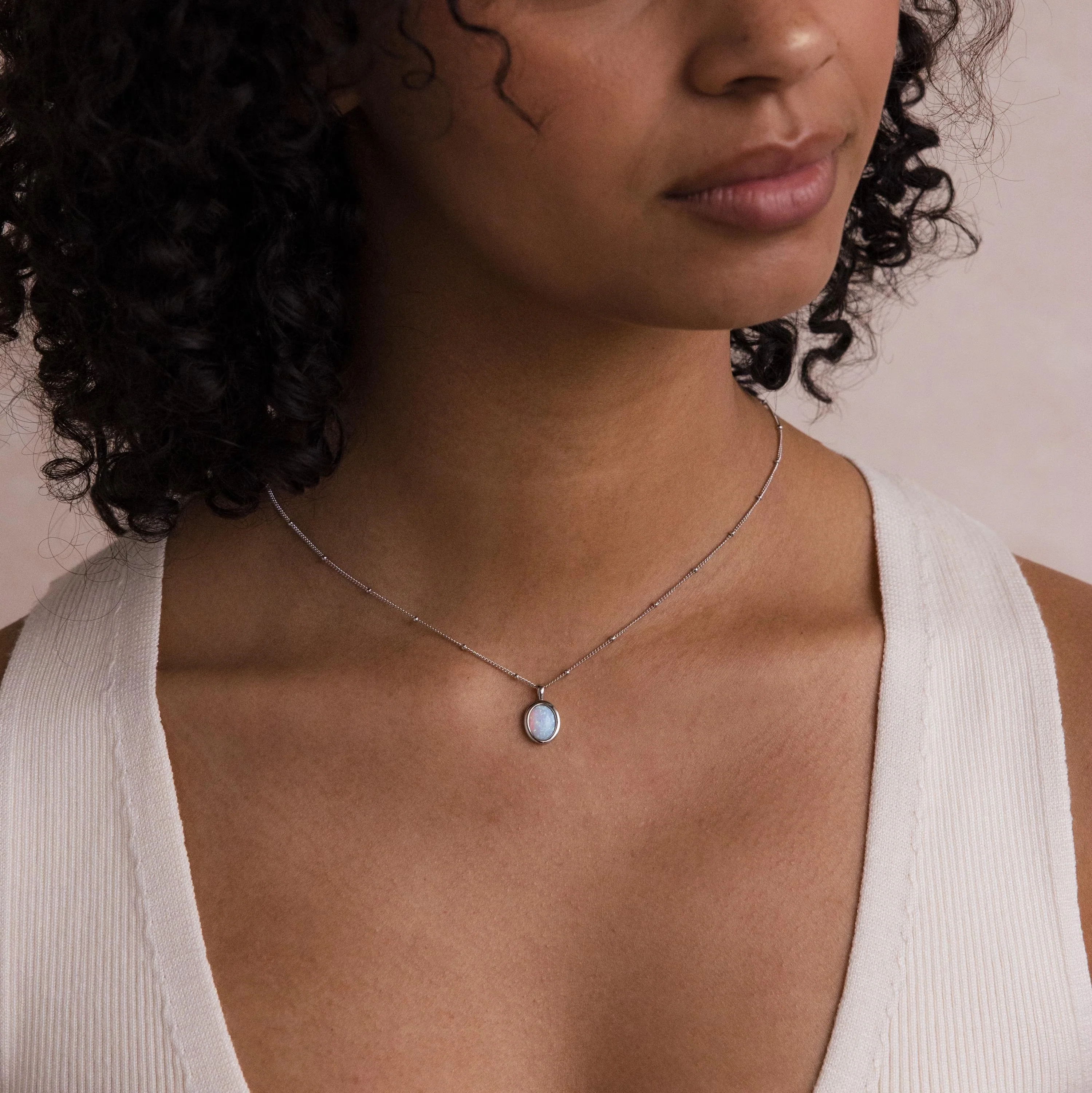 Opal Pendant Necklace - Image 4
