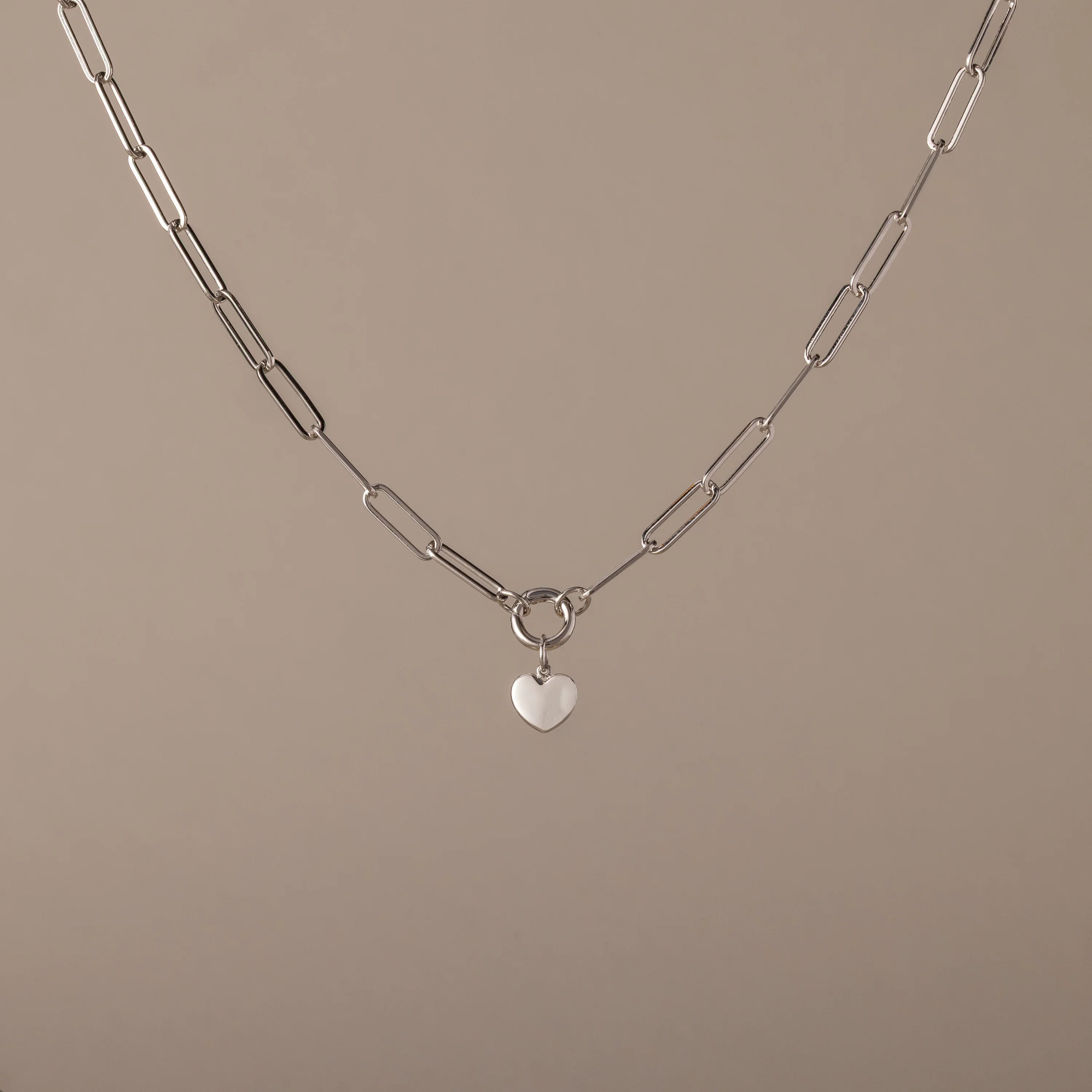 Paperclip Heart Charm Necklace - Image 2