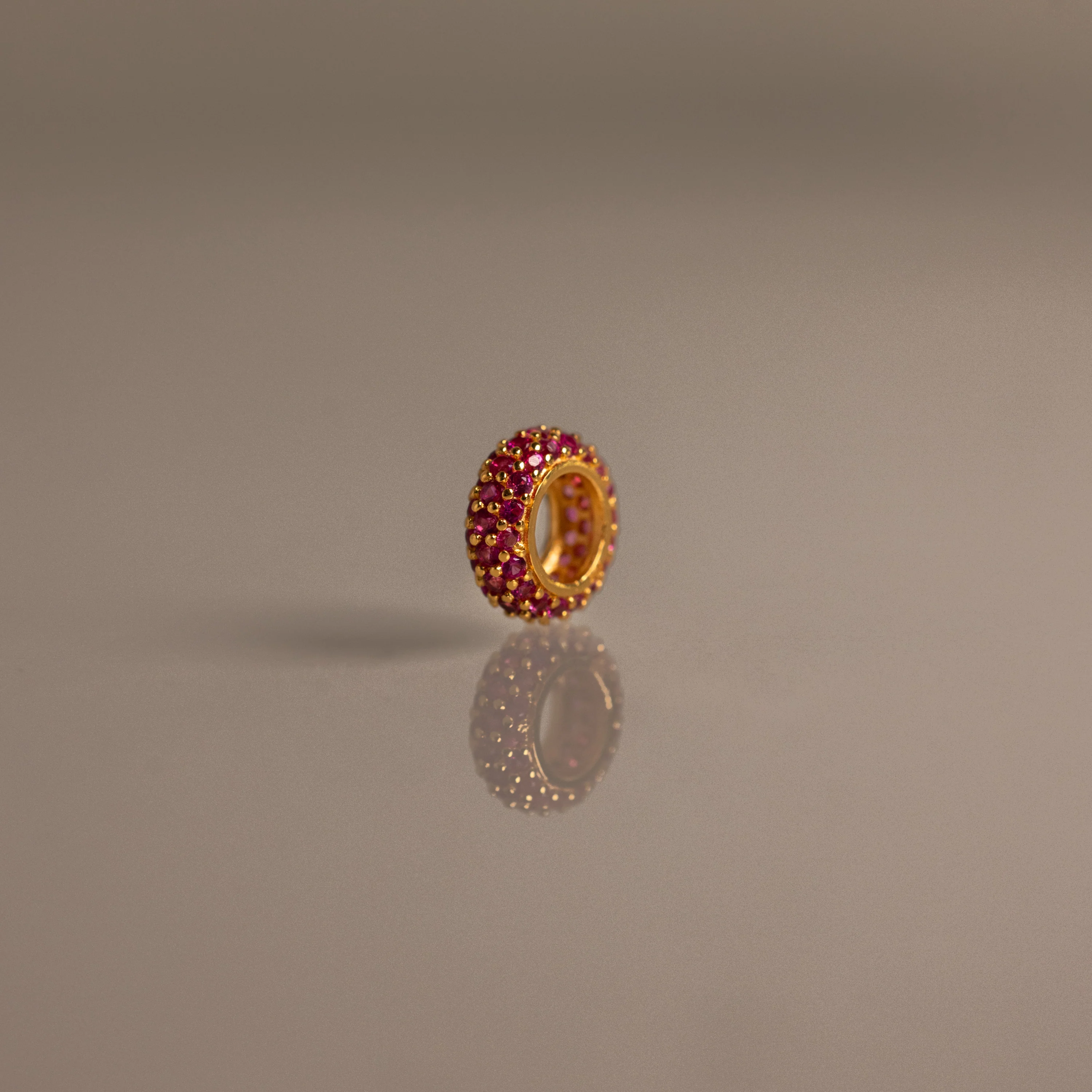 Pave Ruby Charm Spacer