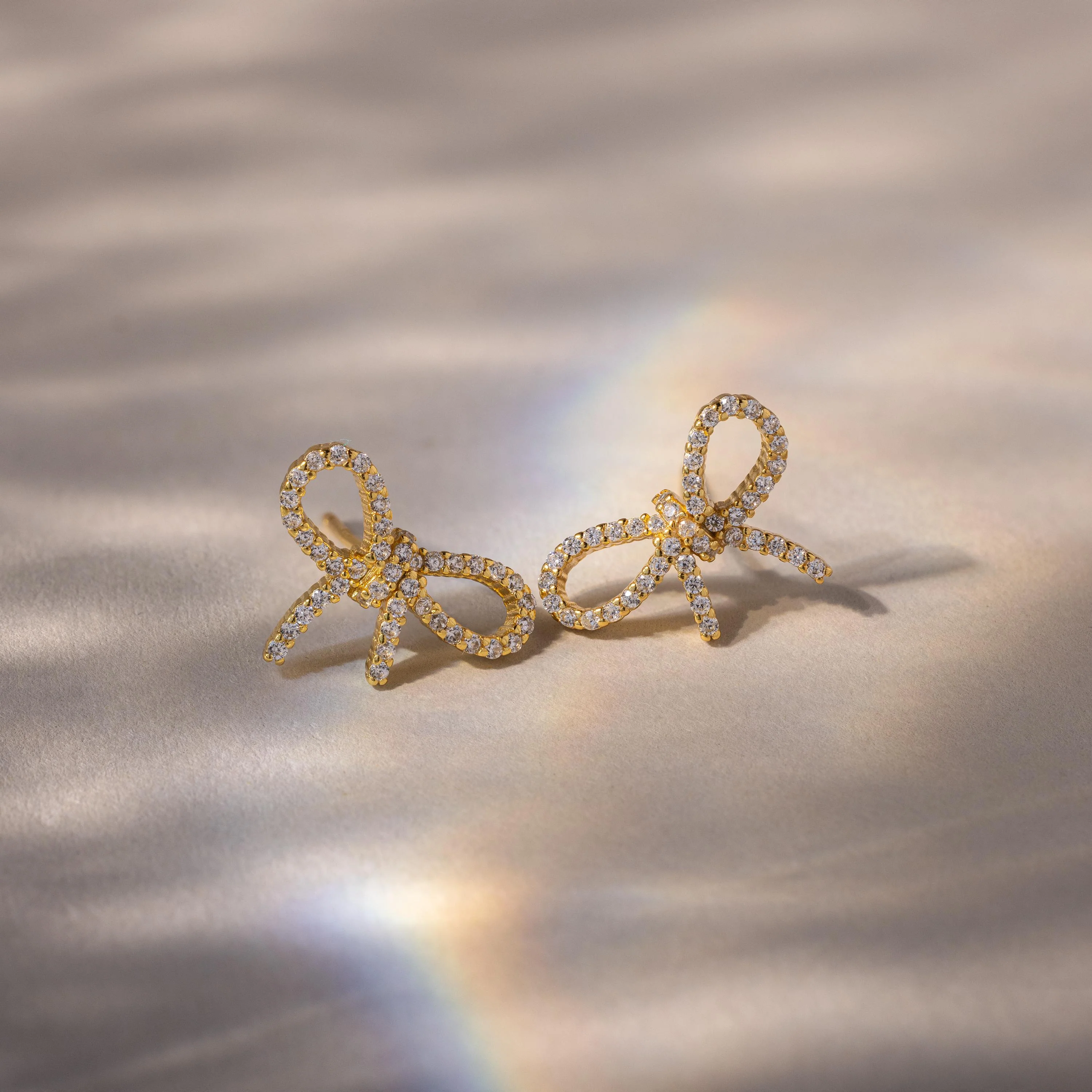 Pave Bow Studs