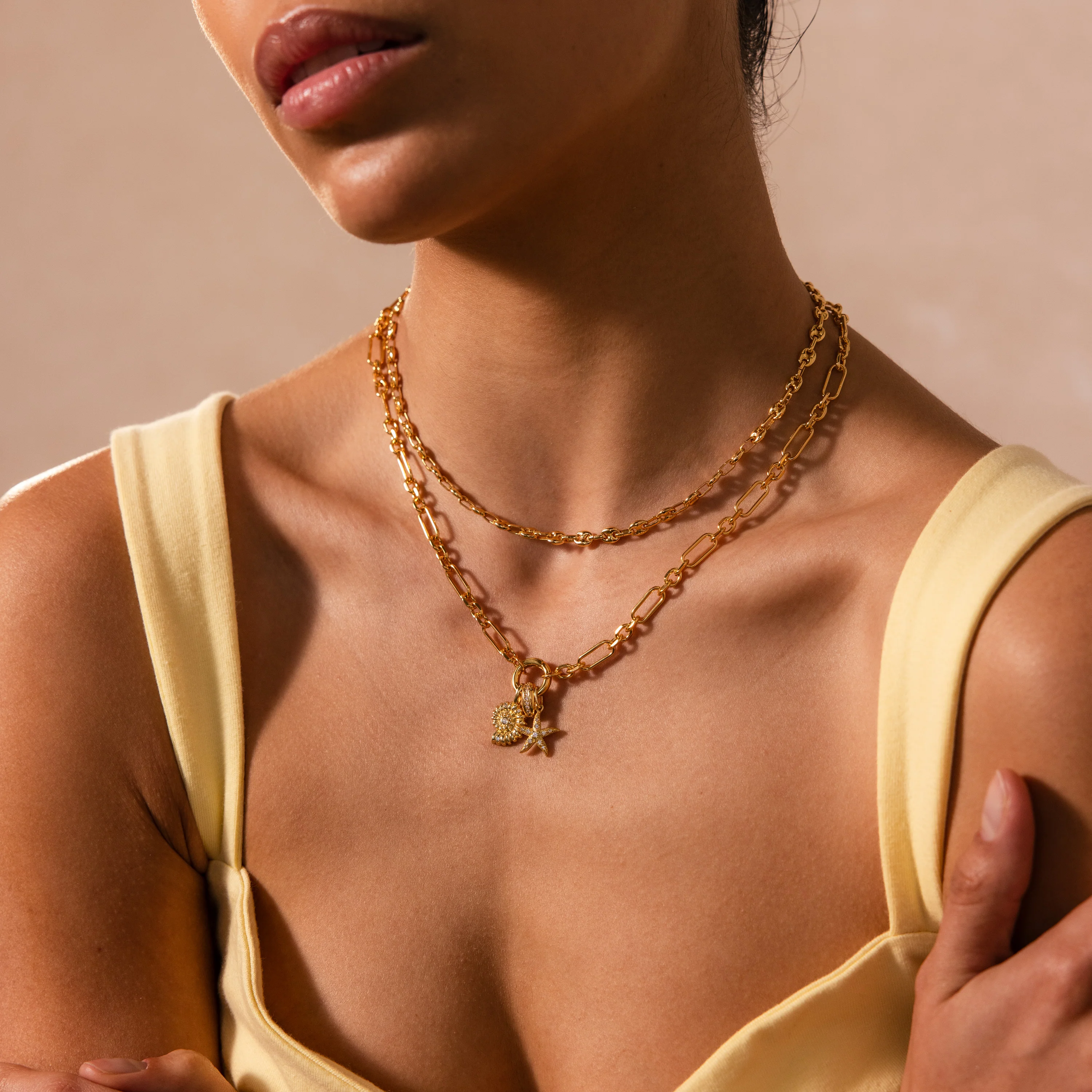 Pave Dome Spacer Charm in 18K Gold - Image 8