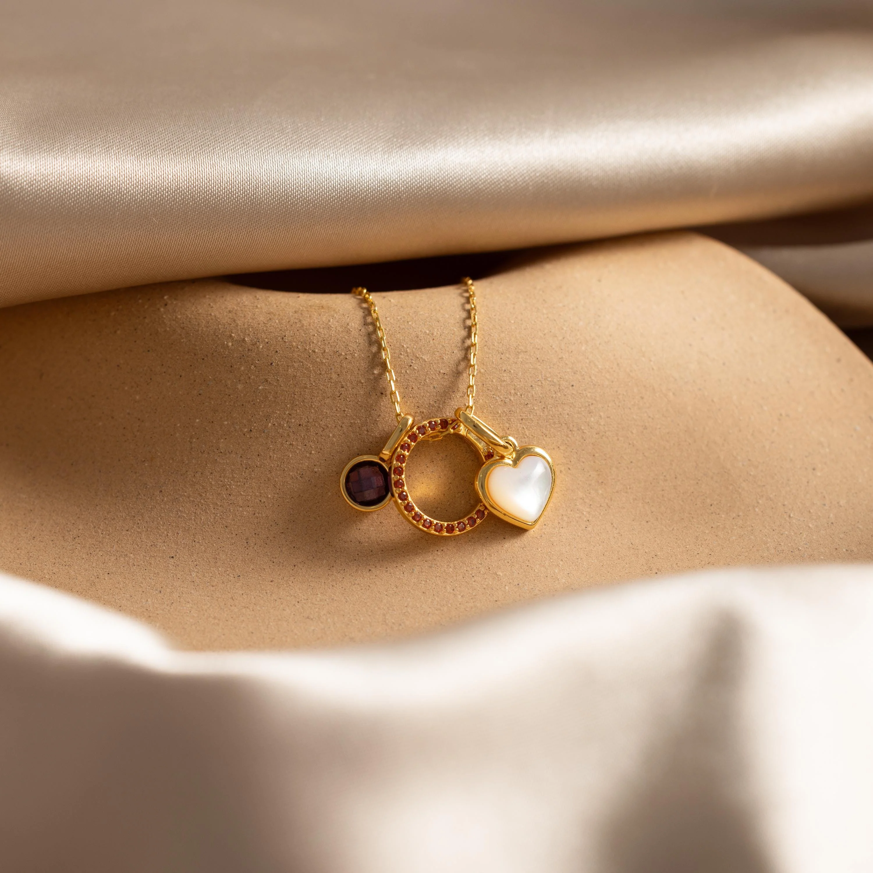 Pave Garnet Charm Clip - Image 3