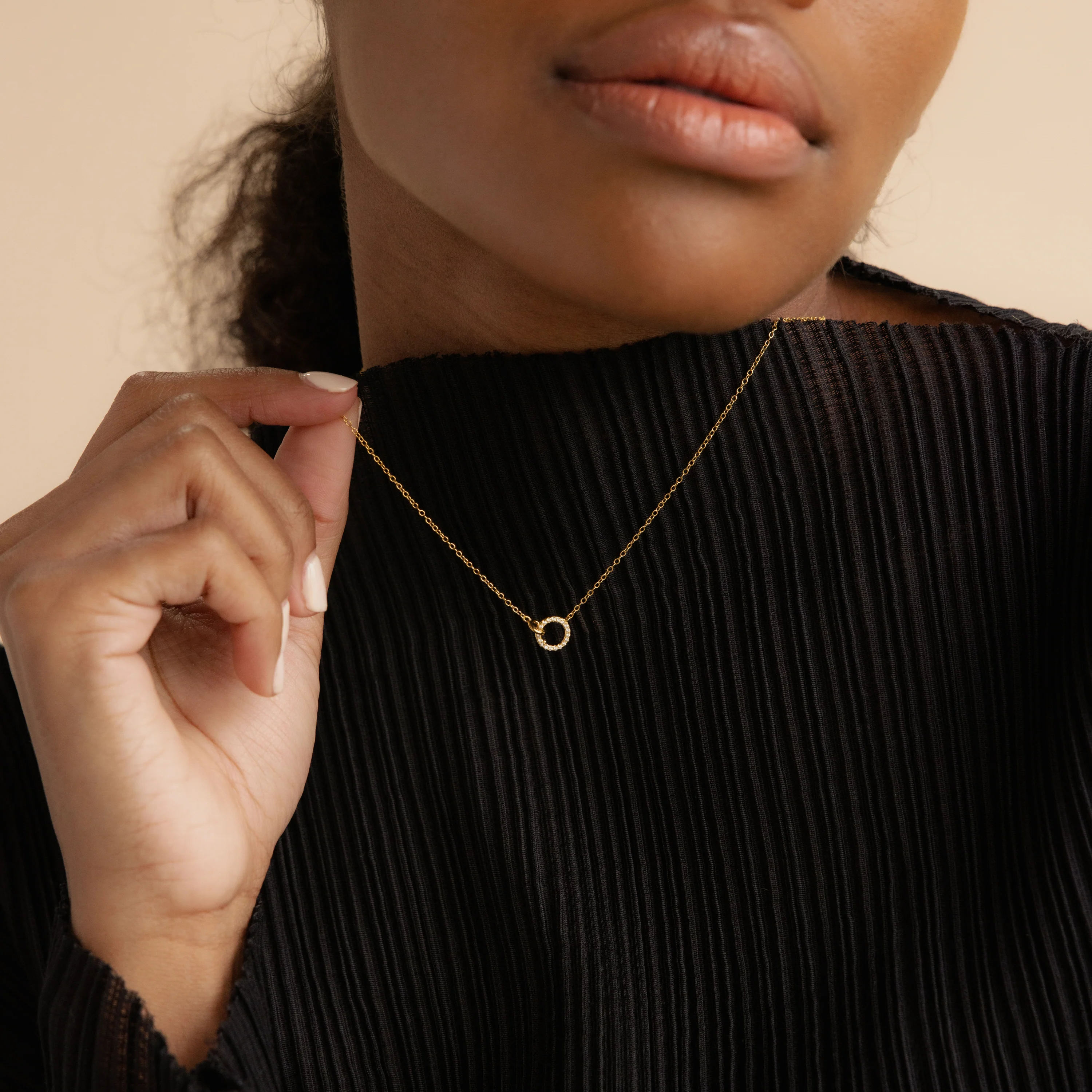 Pave Interlocking Necklace - Image 10