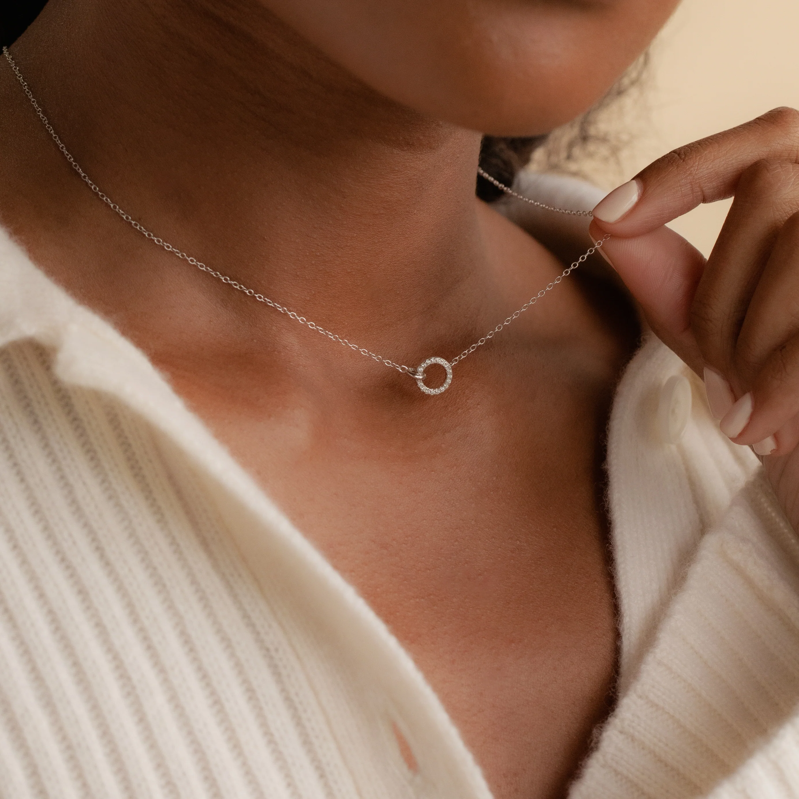Pave Interlocking Necklace - Image 6