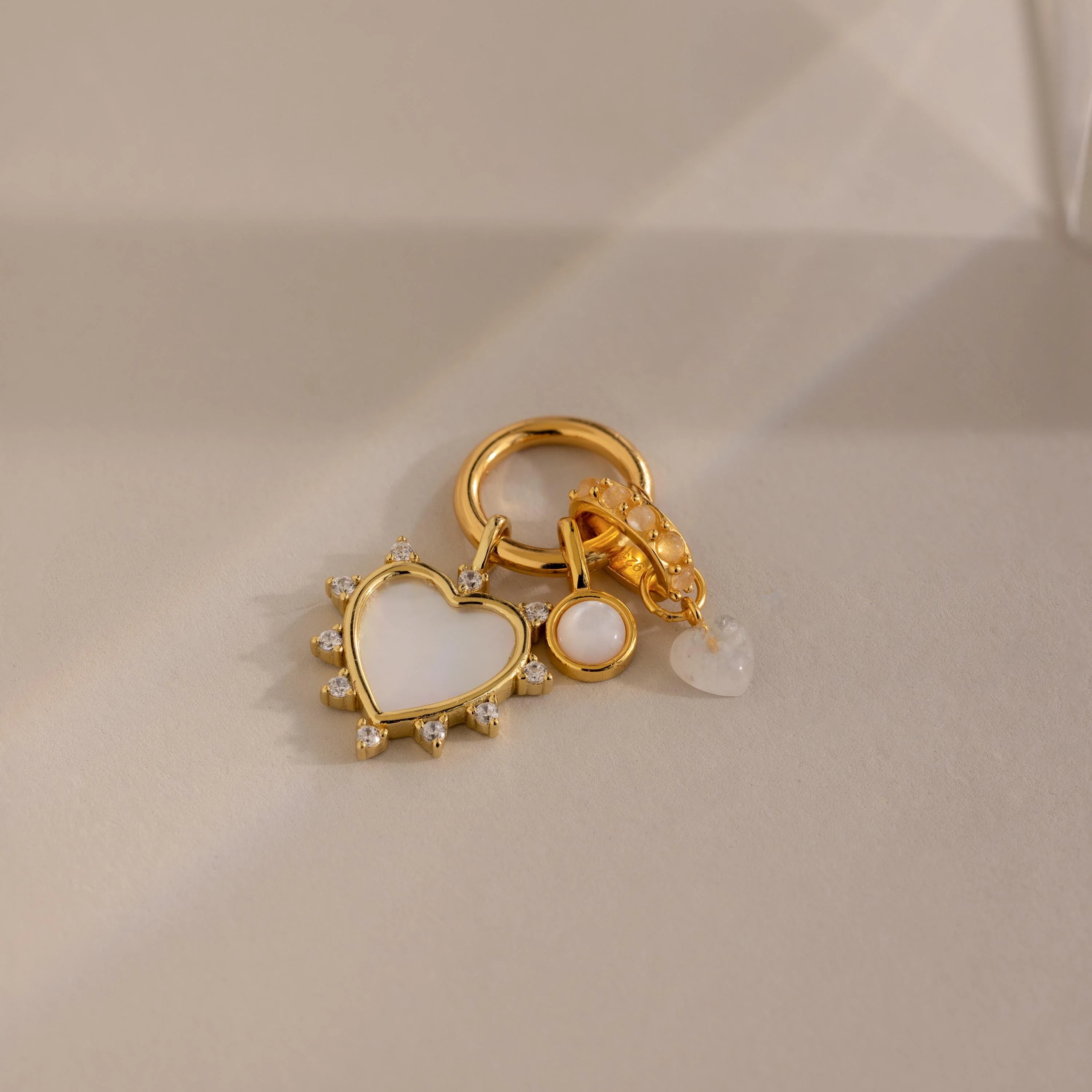 Pave Pearl Heart Charm - Image 8