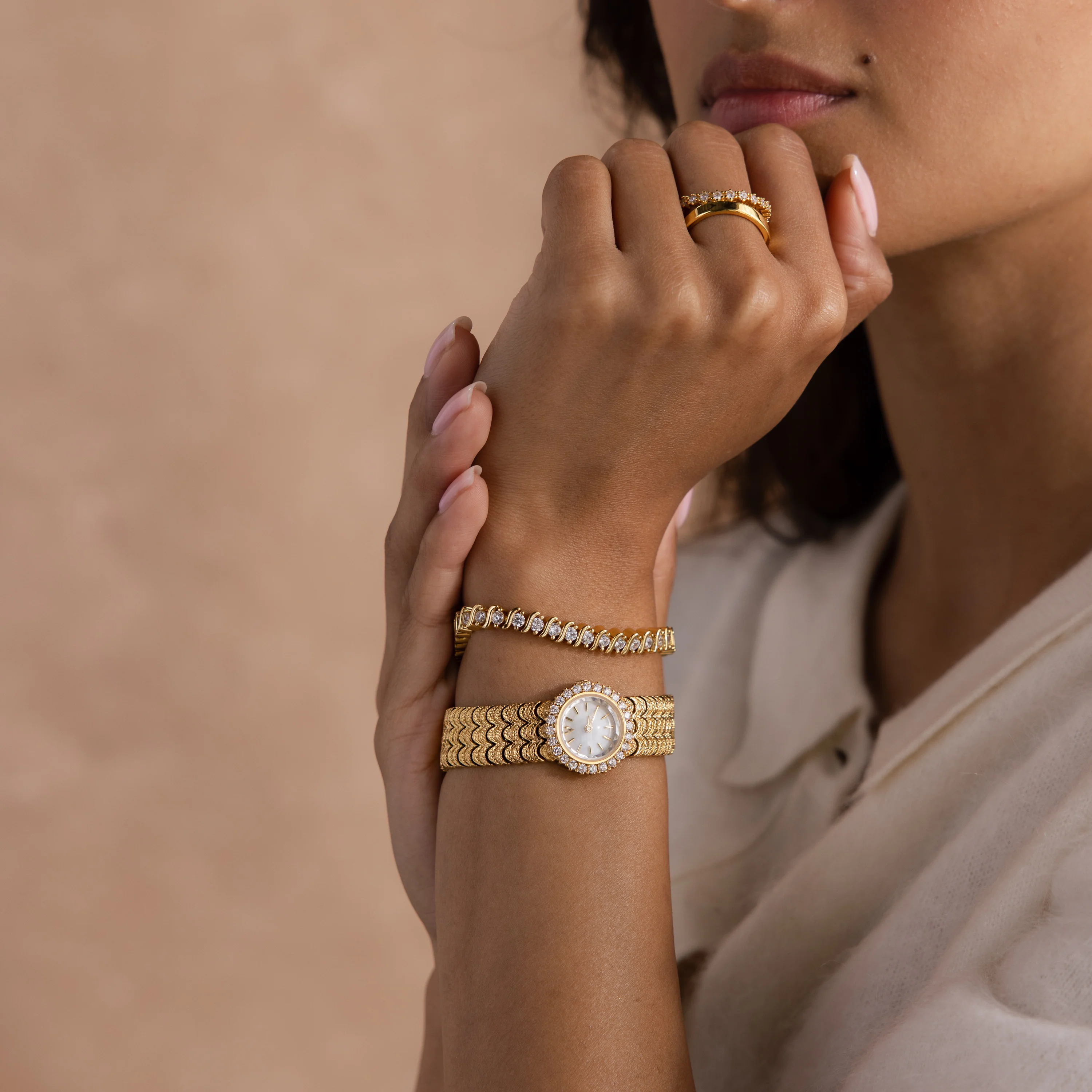 Pave Scalloped Timepiece - Image 9