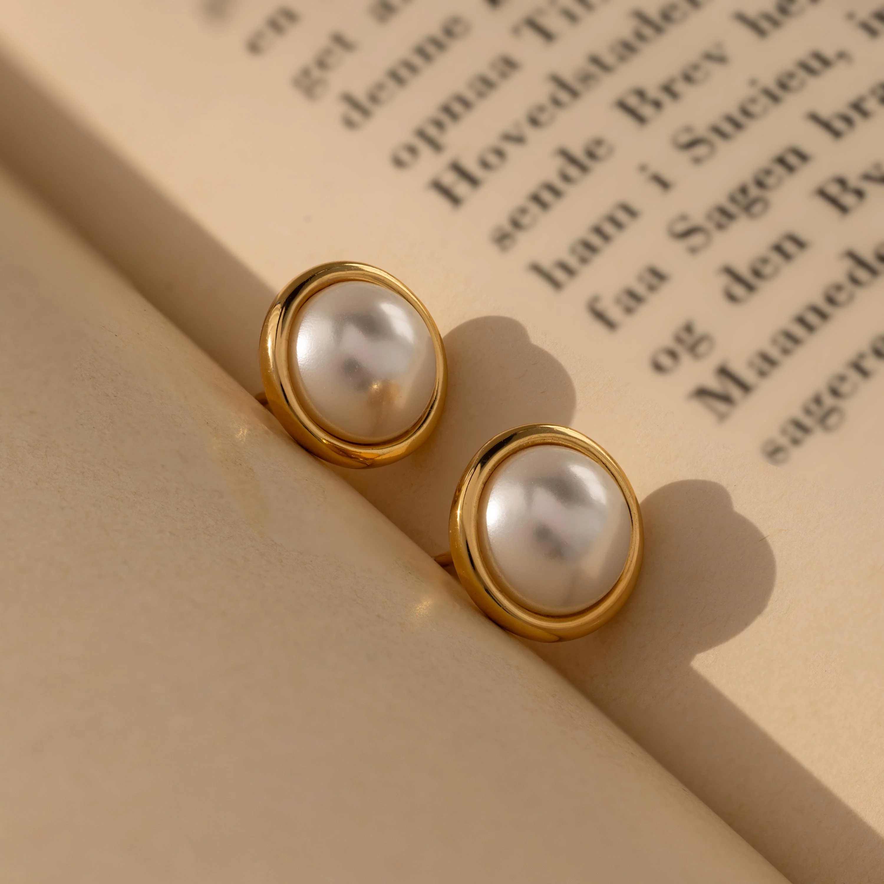 Pearl Bezel Studs - Image 8