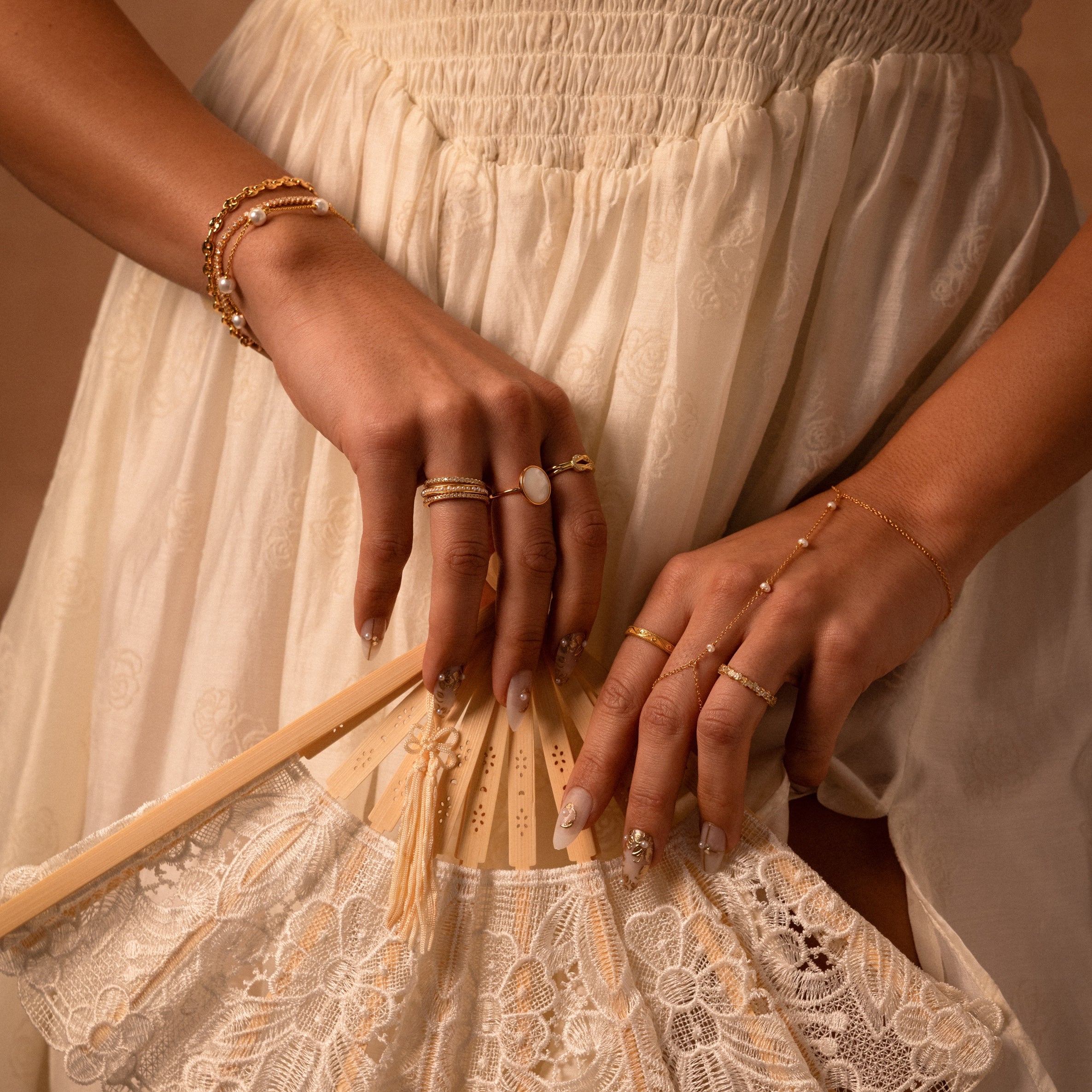 Pearl Hand Chain Bracelet - Image 6
