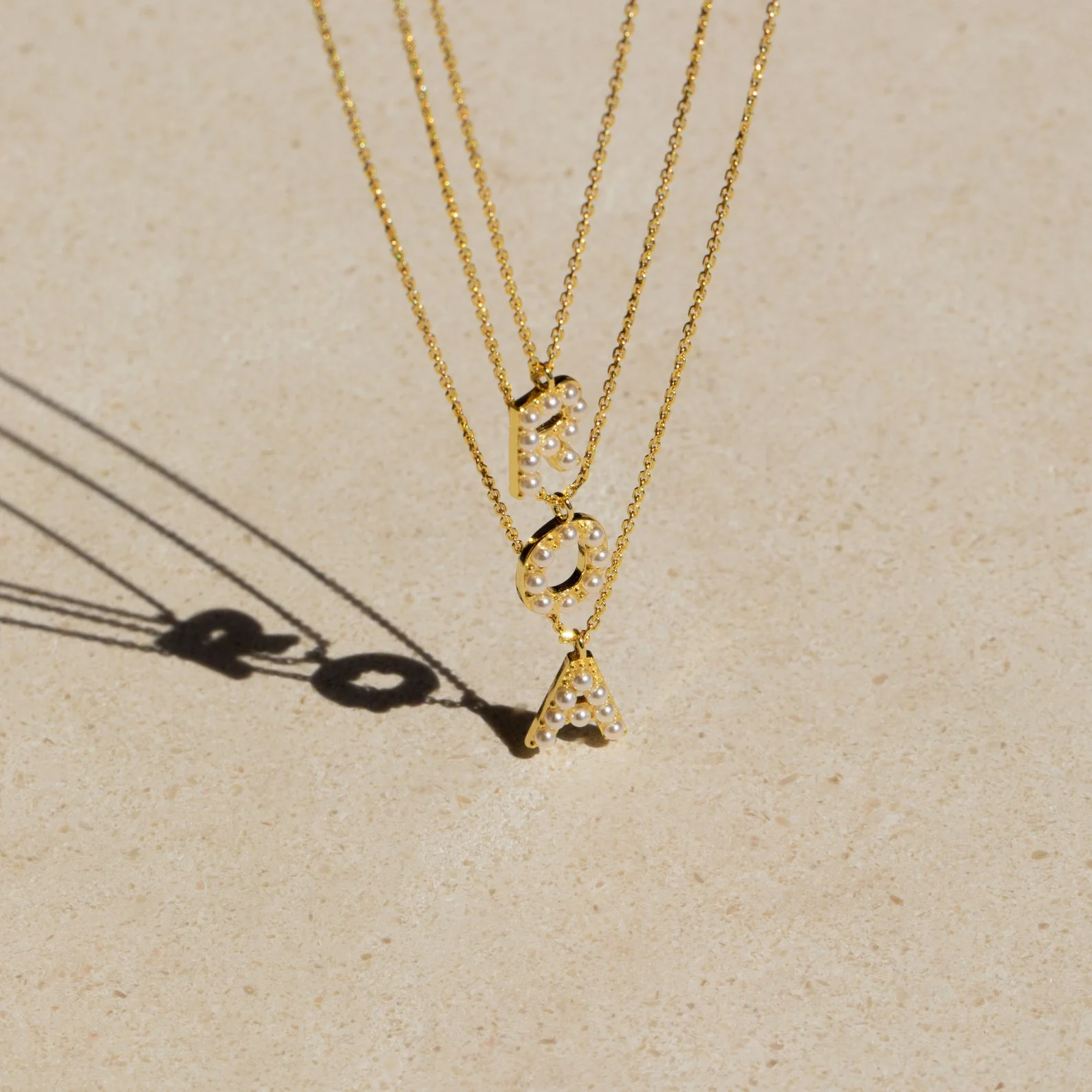 Pearl Letter Necklace - Image 4