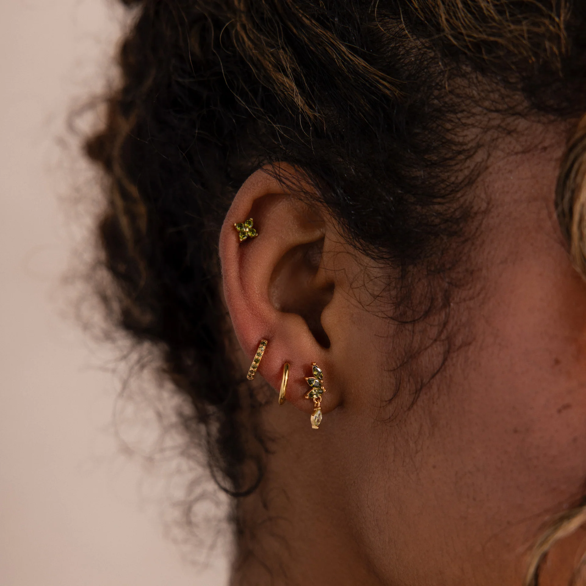 Peridot Marquise Drop Studs - Image 7