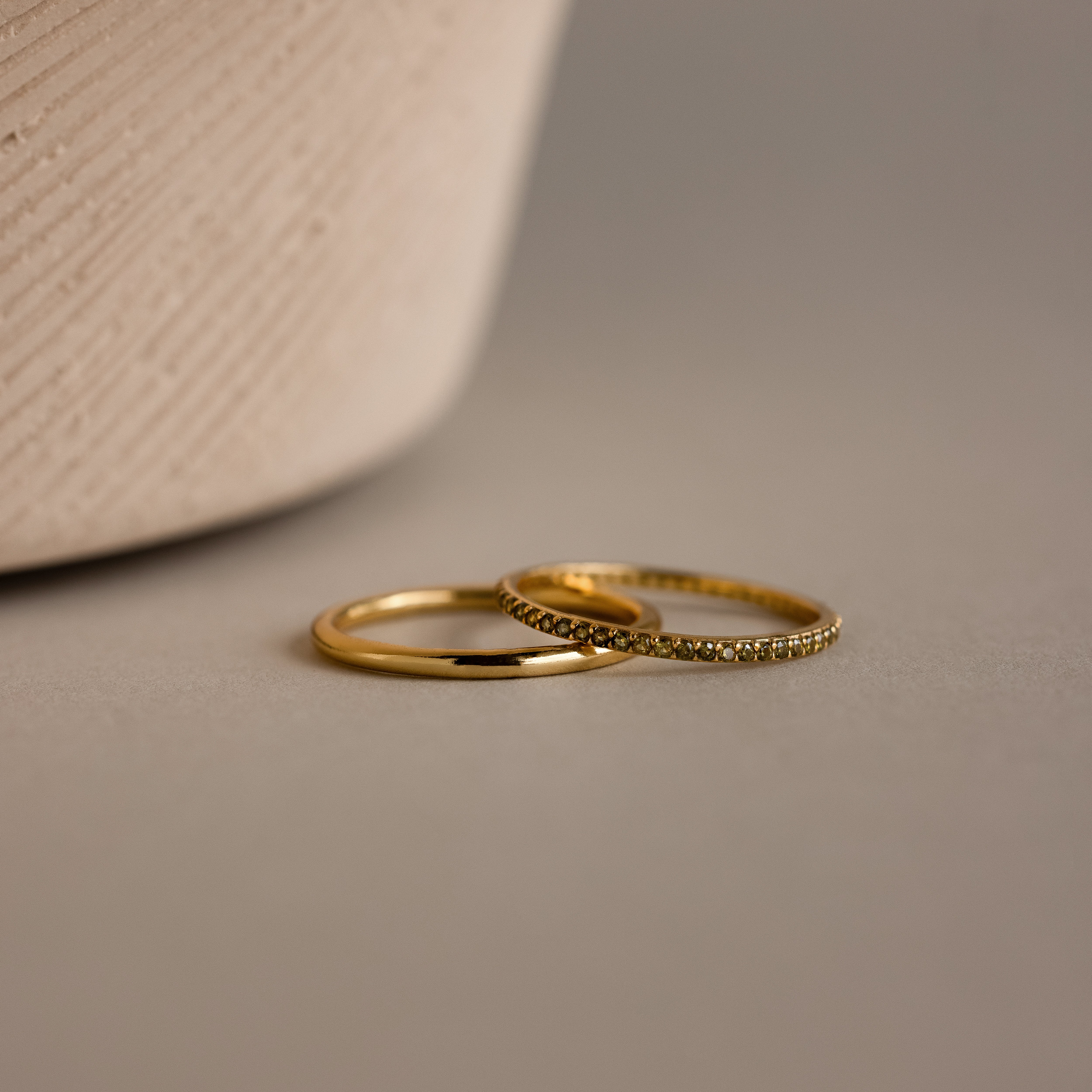 Peridot Tennis Ring Set
