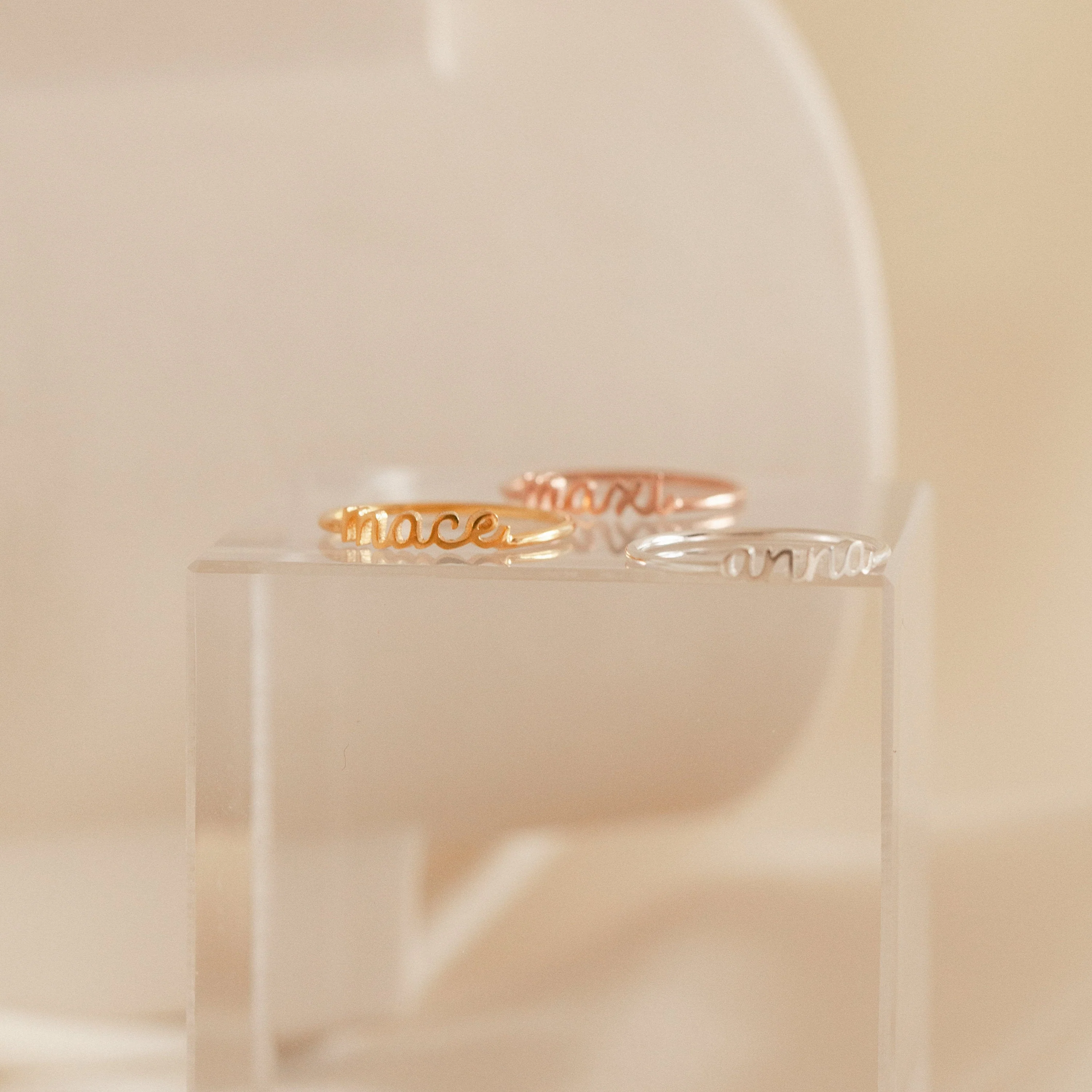 Petite Tiny Name Ring - Image 3