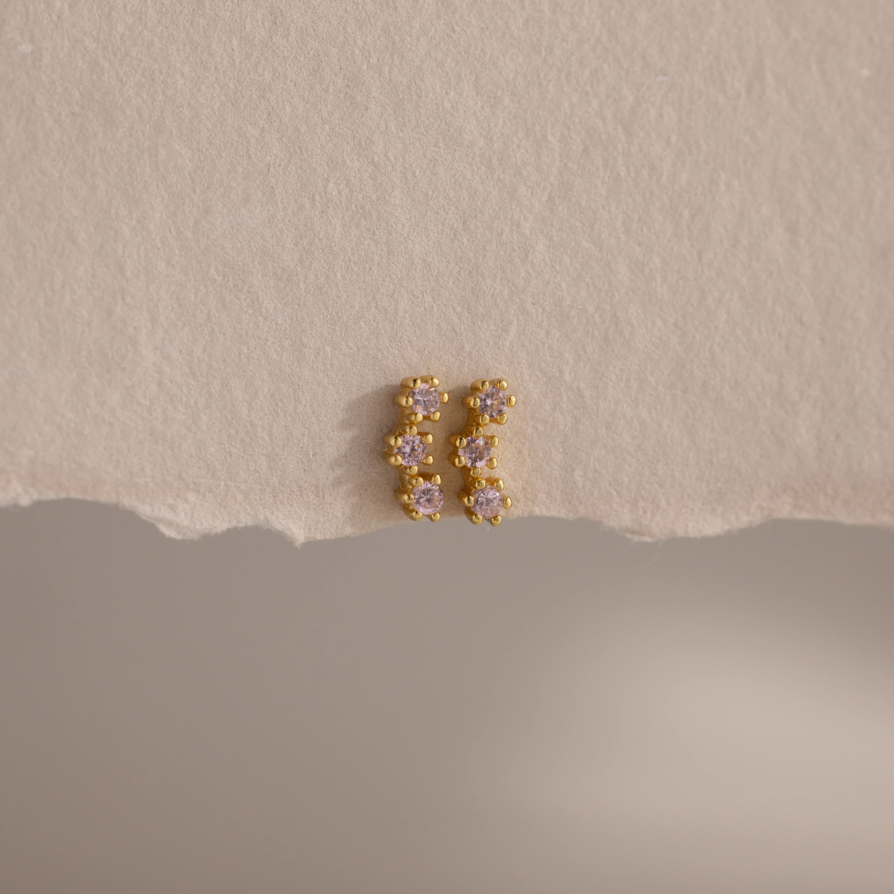 Pink Tourmaline Cluster Flatback Studs