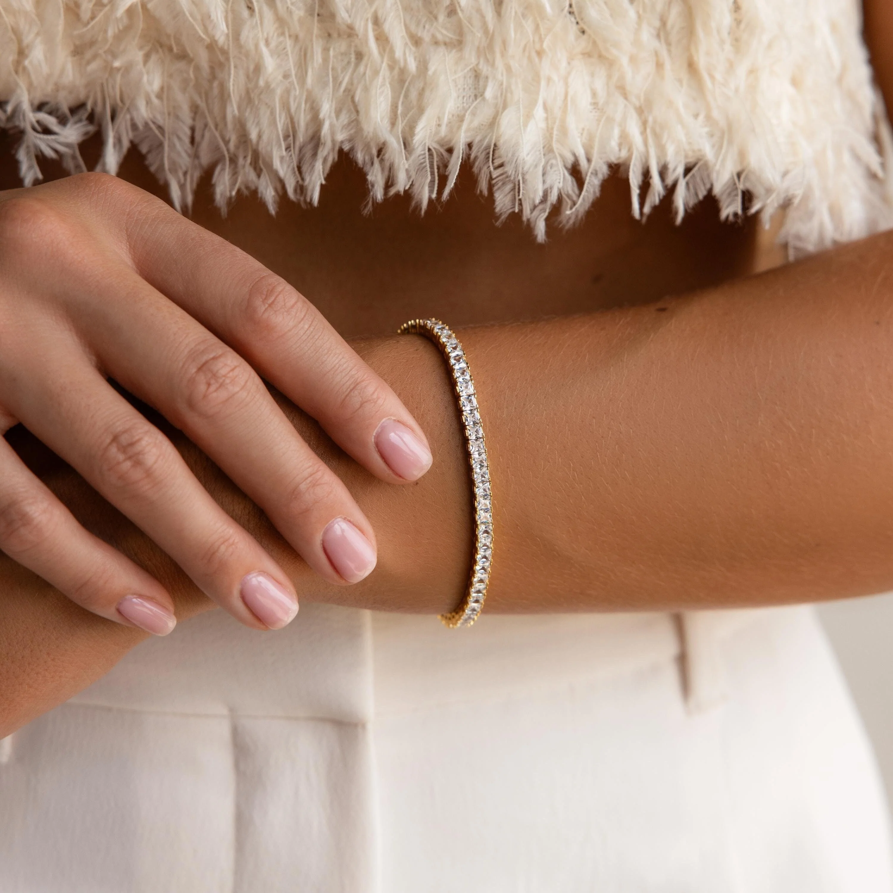 Princess Diamond Tennis Bracelet - Image 2