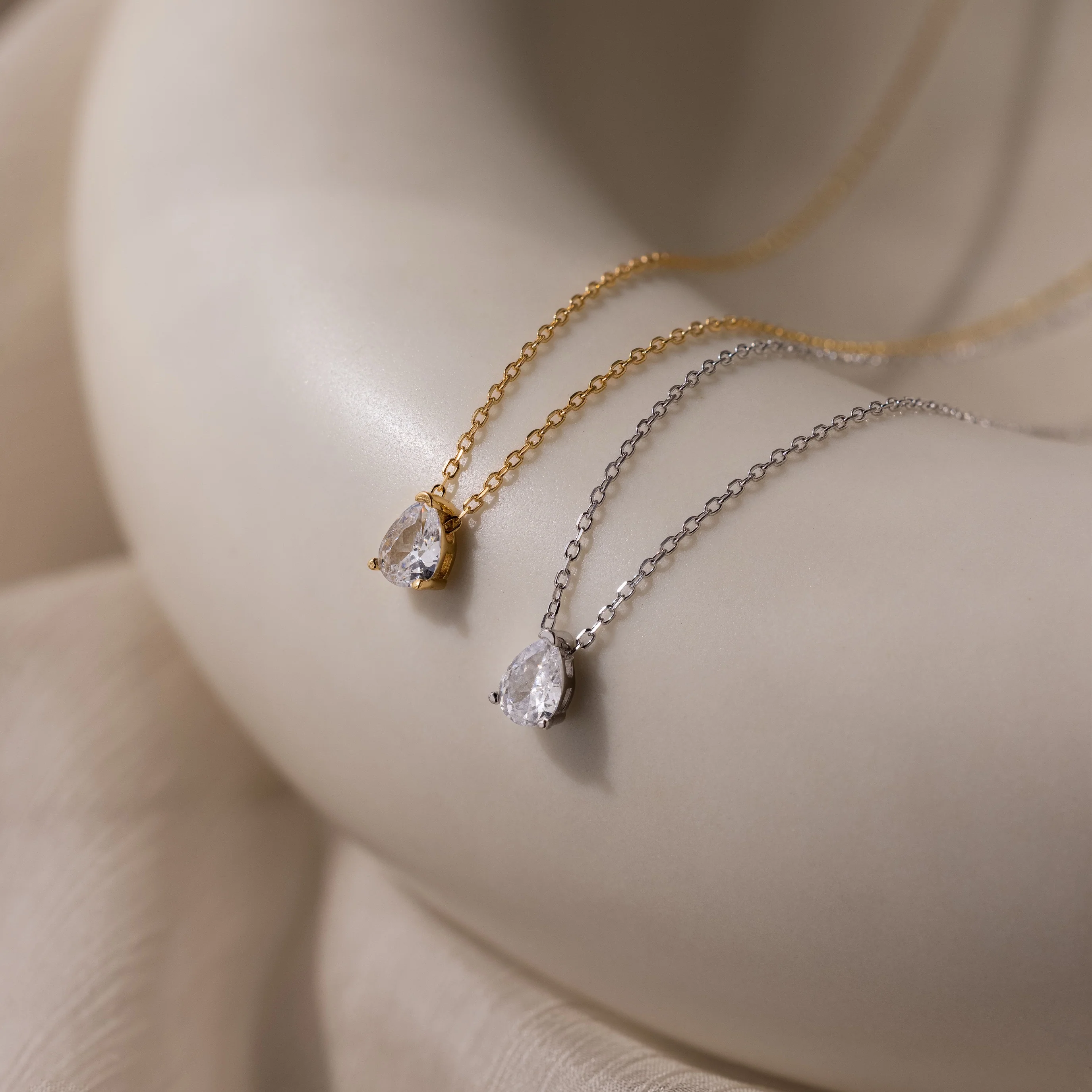 Rae Diamond Necklace in Silver - Image 5