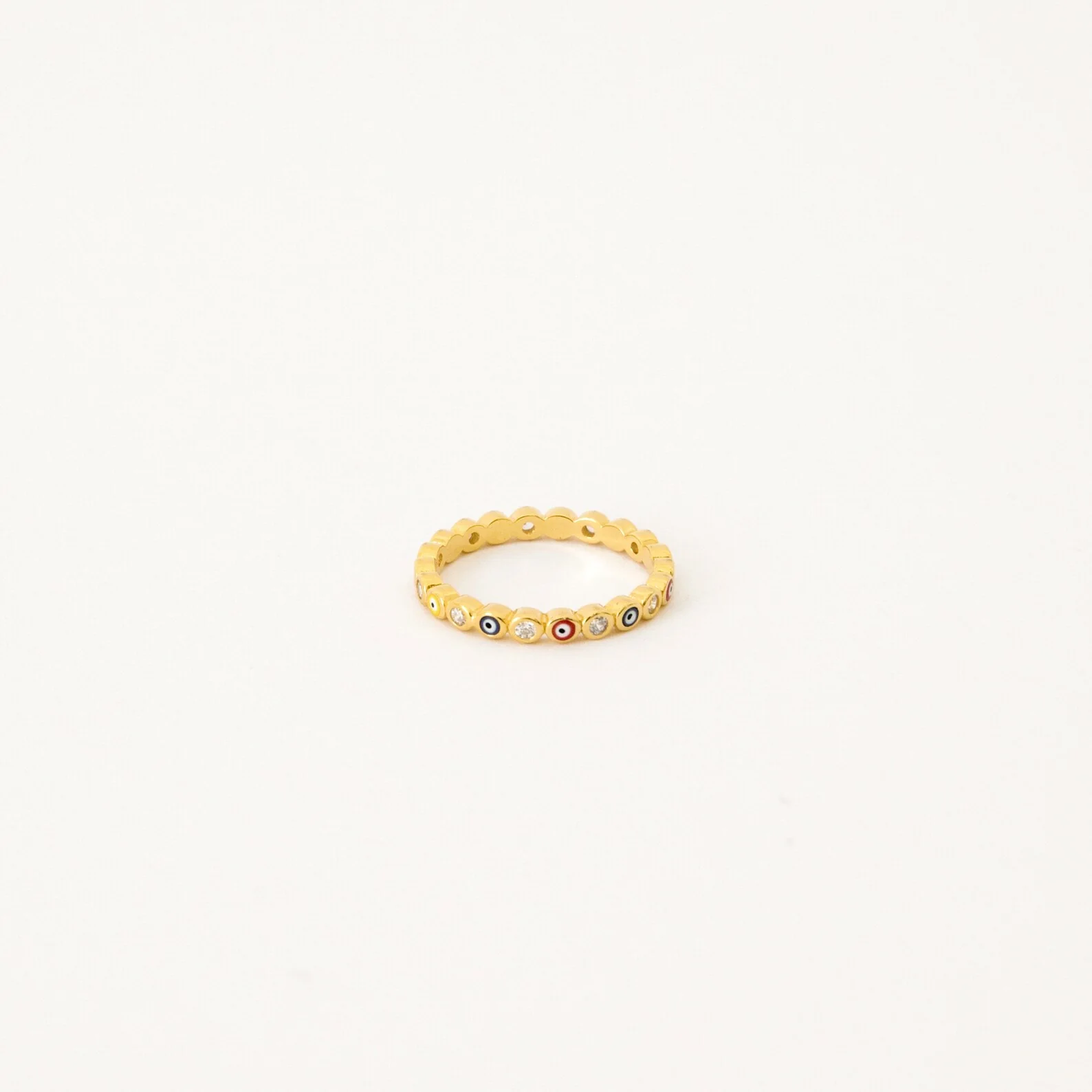 Rainbow Evil Eye Ring - Image 6