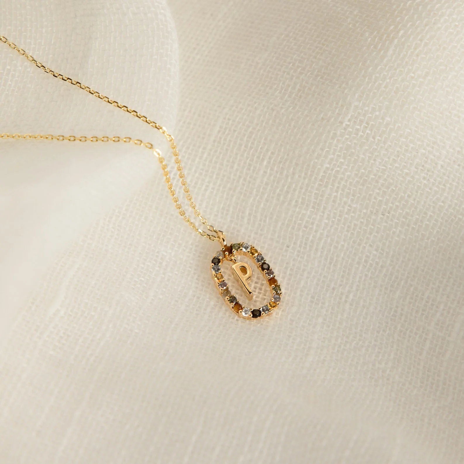 Rainbow Initial Necklace - Image 3