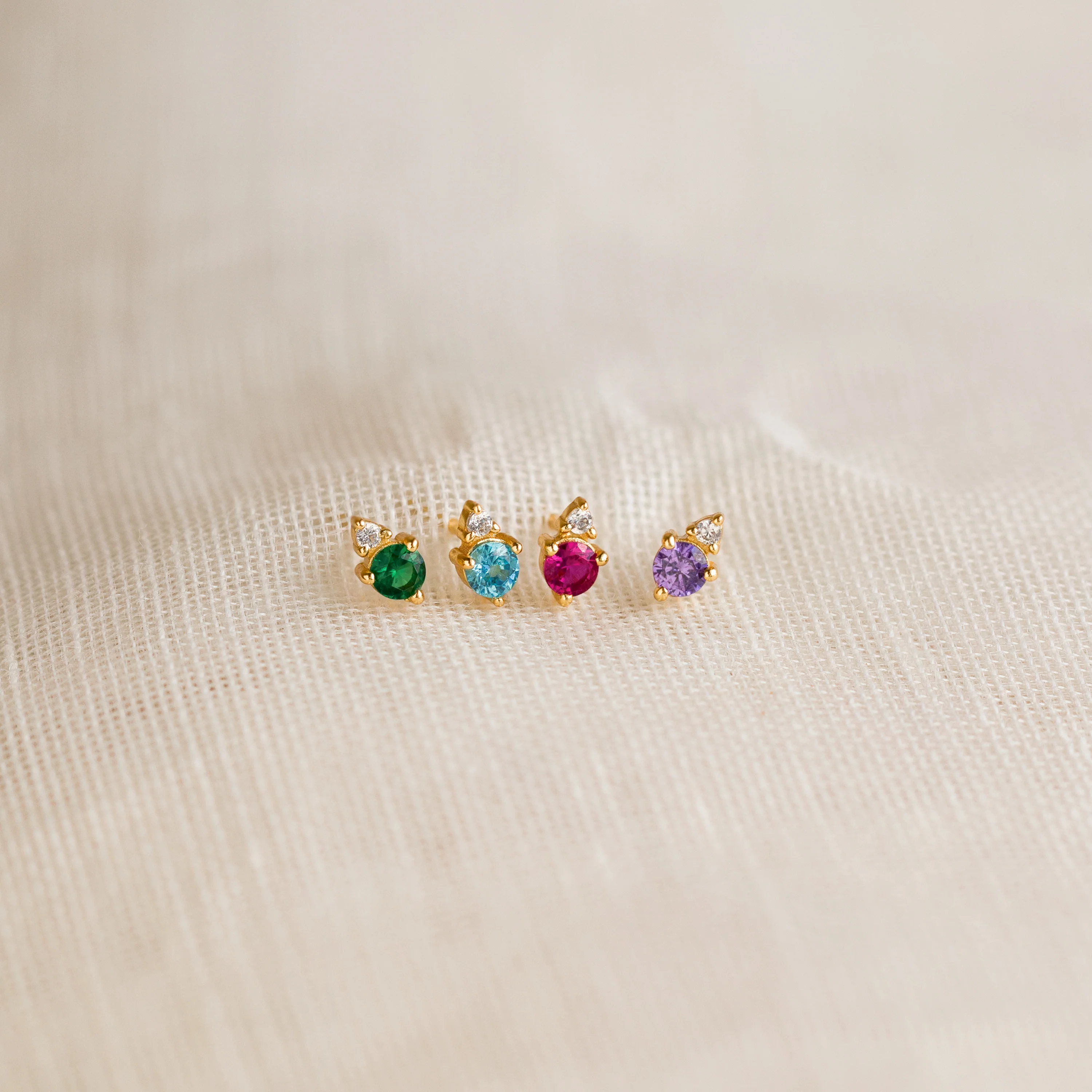 Raindrop Amethyst Studs