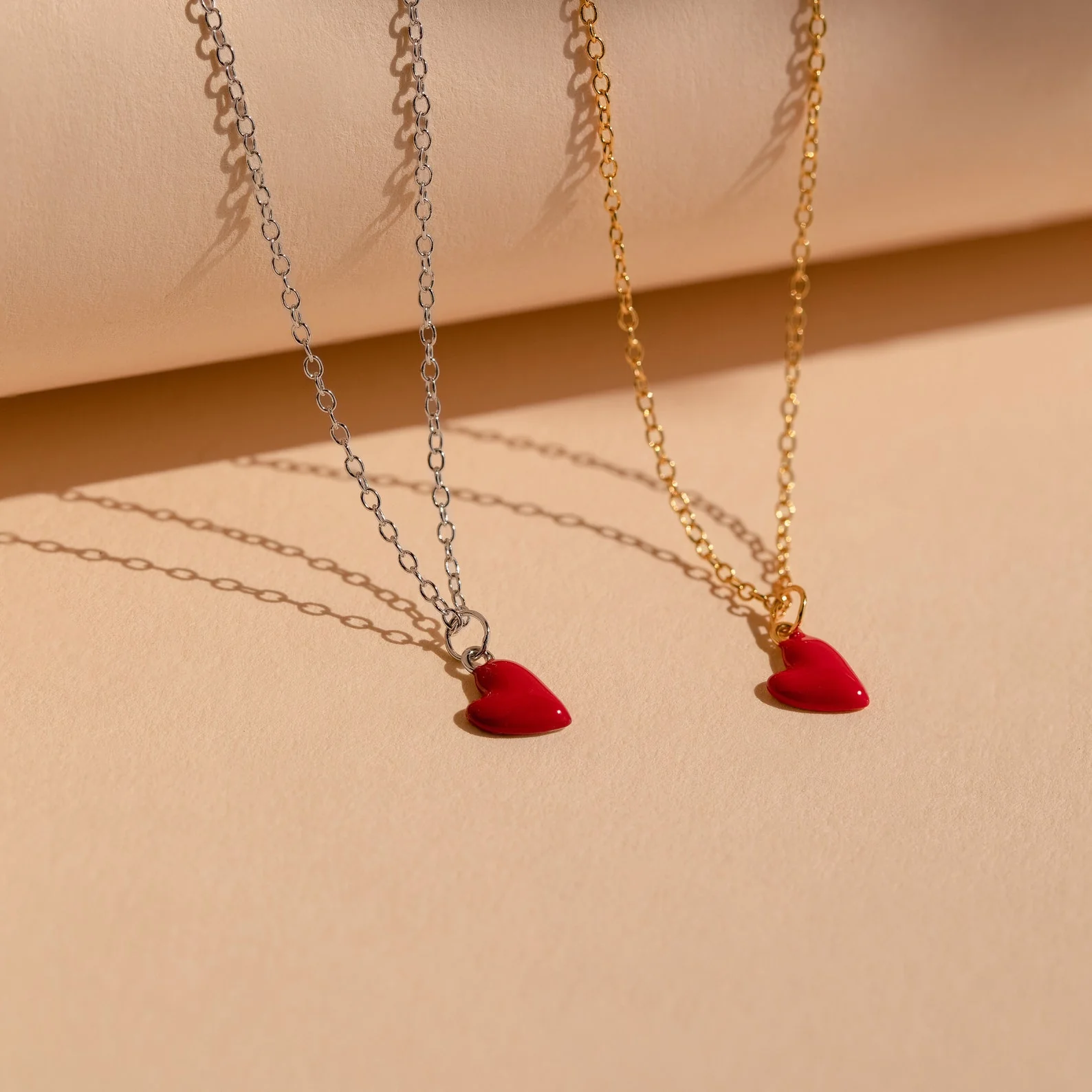 Little Red Heart Necklace - Image 3