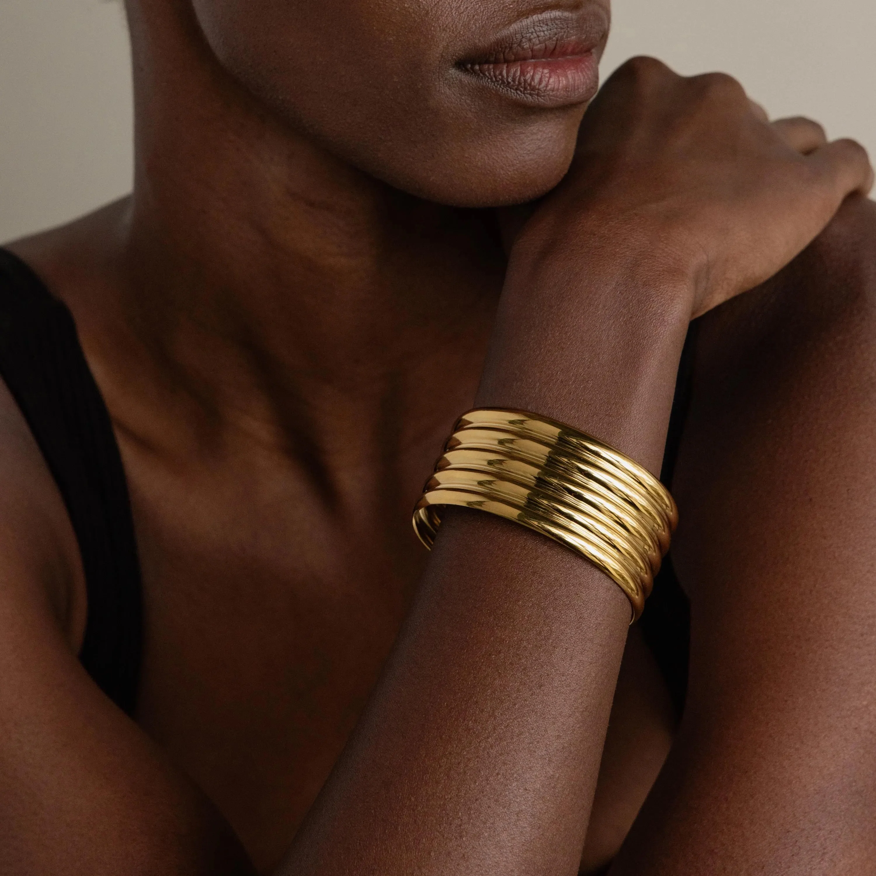 Ribbed Cuff Bracelet - Image 2