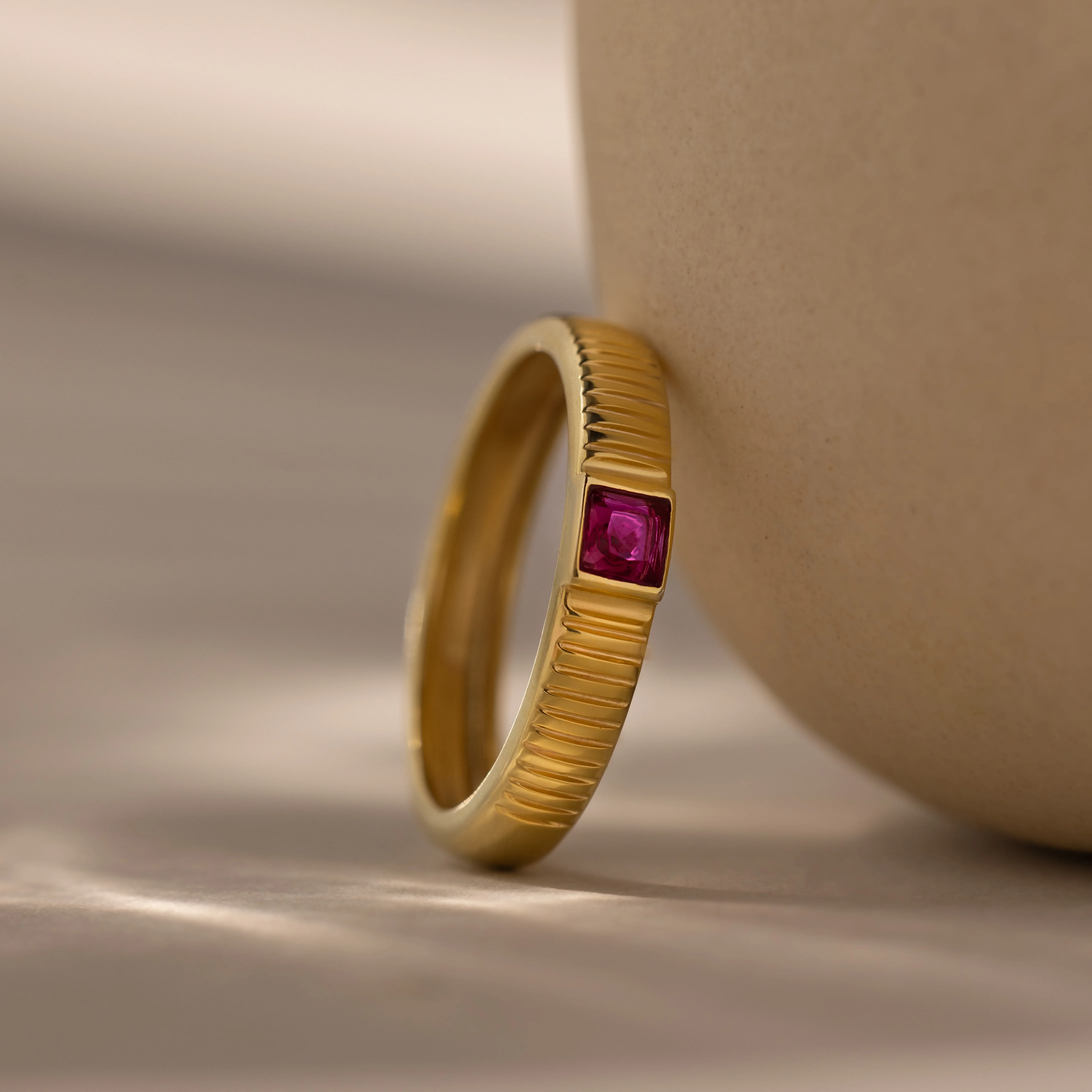 Ribbed Ruby Band - Image 6