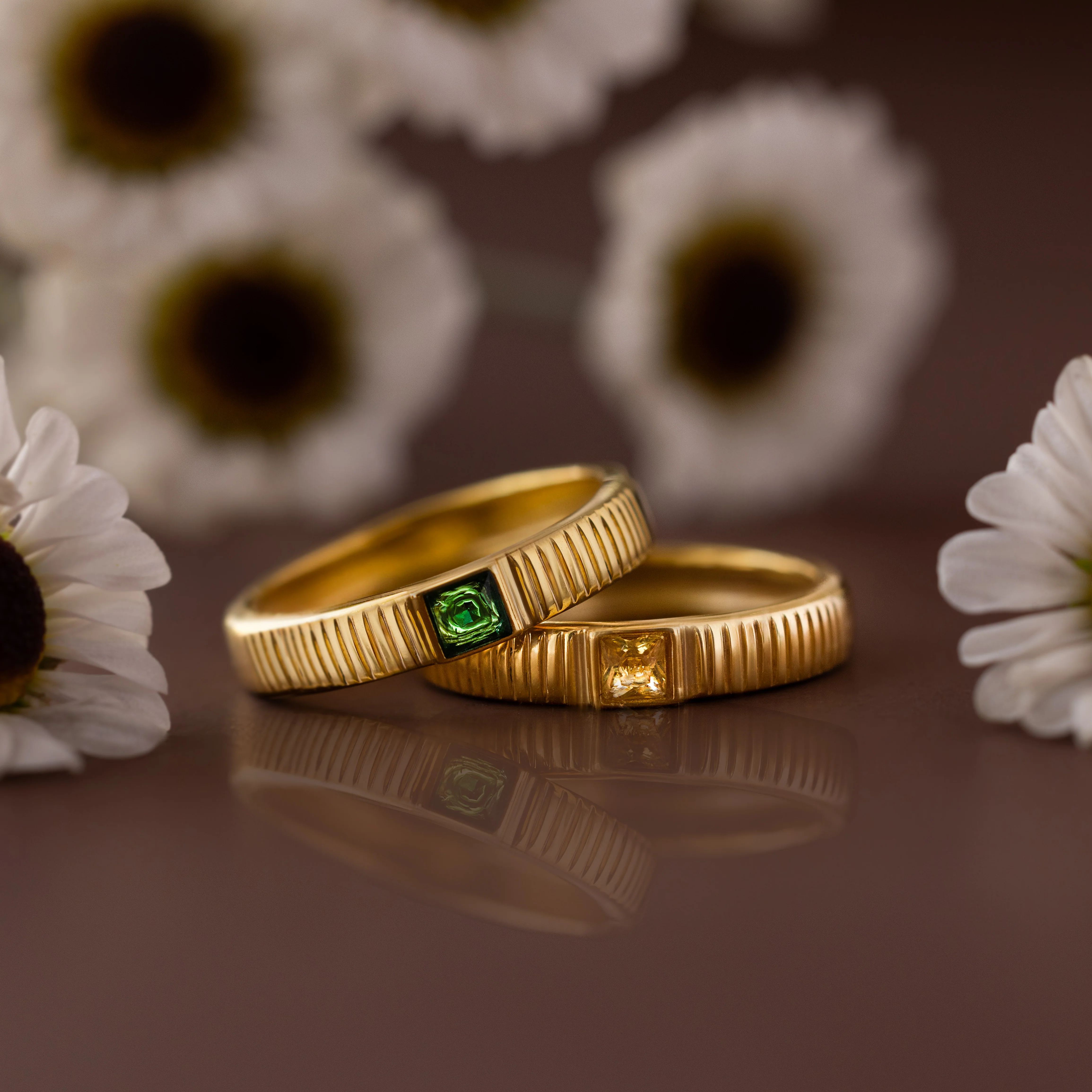 Ribbed Topaz Band - Image 3