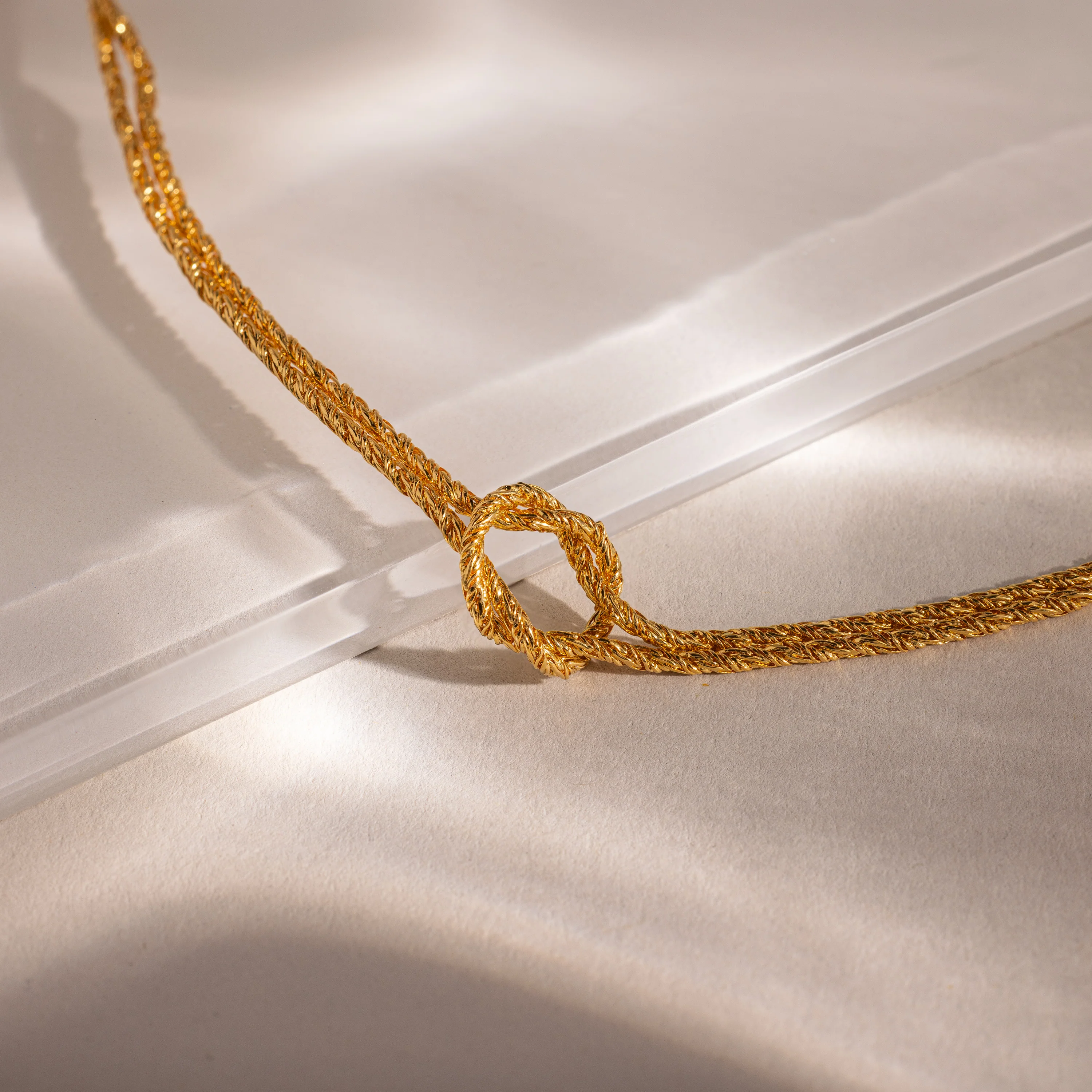 Rope Knot Chain Bracelet in 18K Gold - Image 3