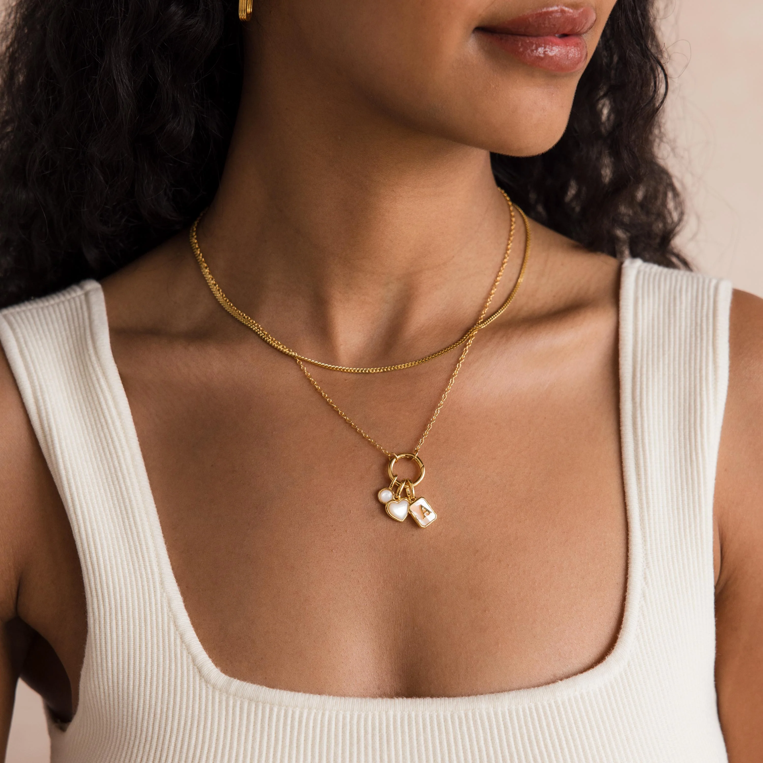 Round Carabiner Charm Set in 18K Gold - Image 6