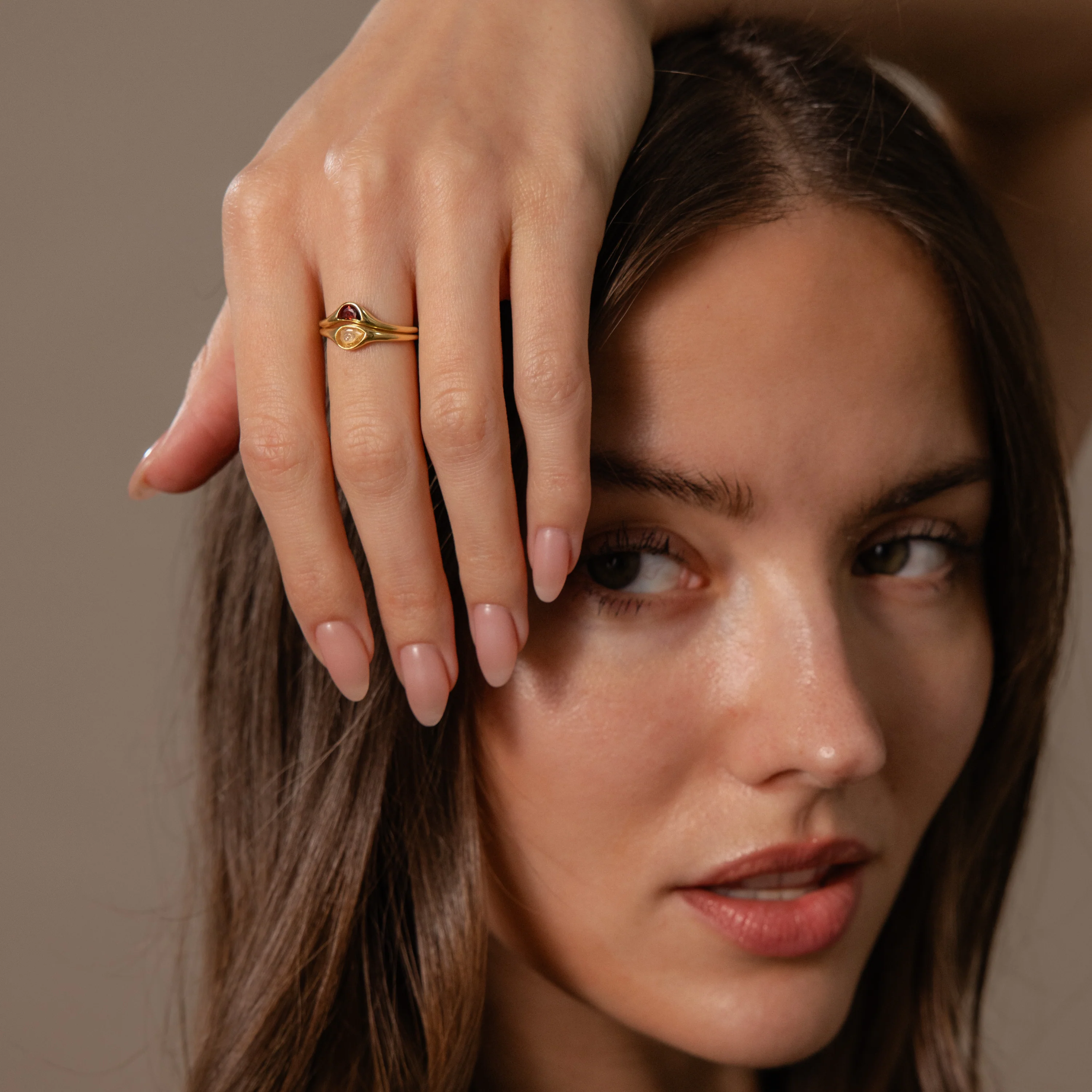 Sculpted Toi et Moi Ring Set - Image 4