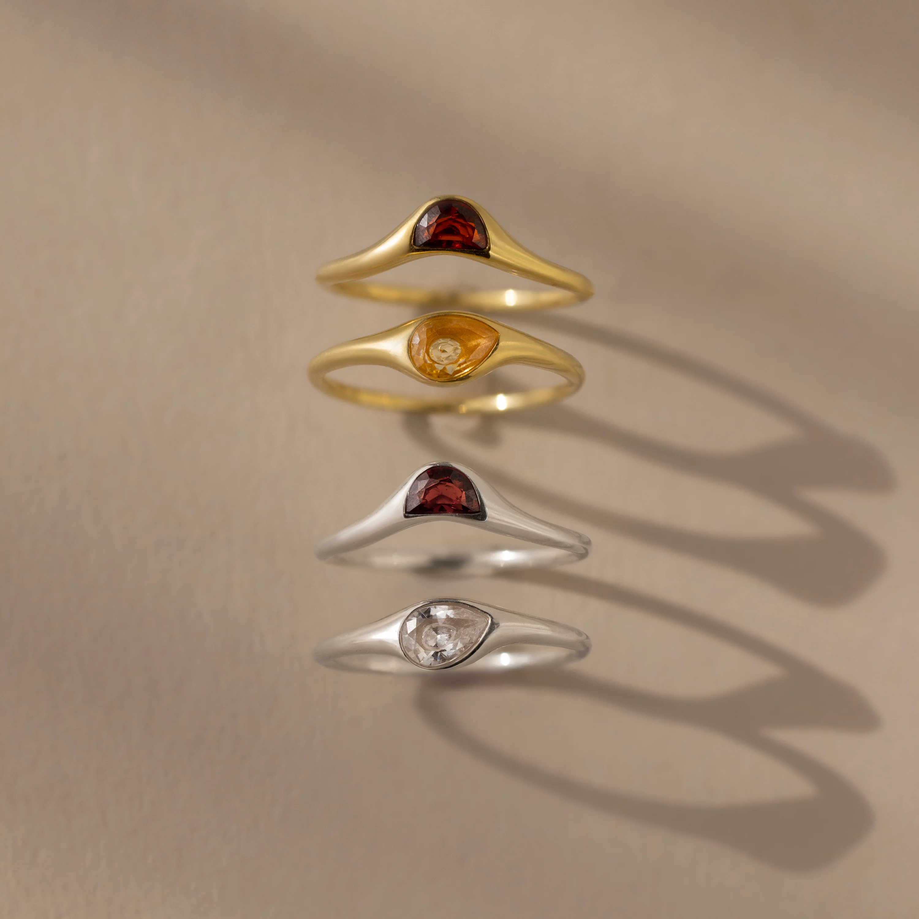 Sculpted Toi et Moi Ring Set - Image 5