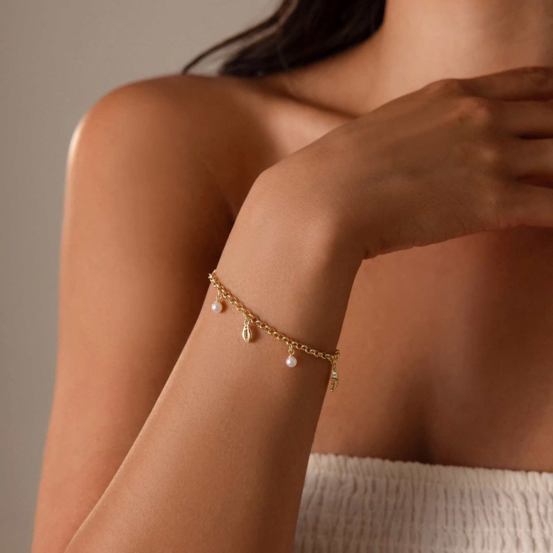 Seaside Pearl Charm Bracelet - Image 2