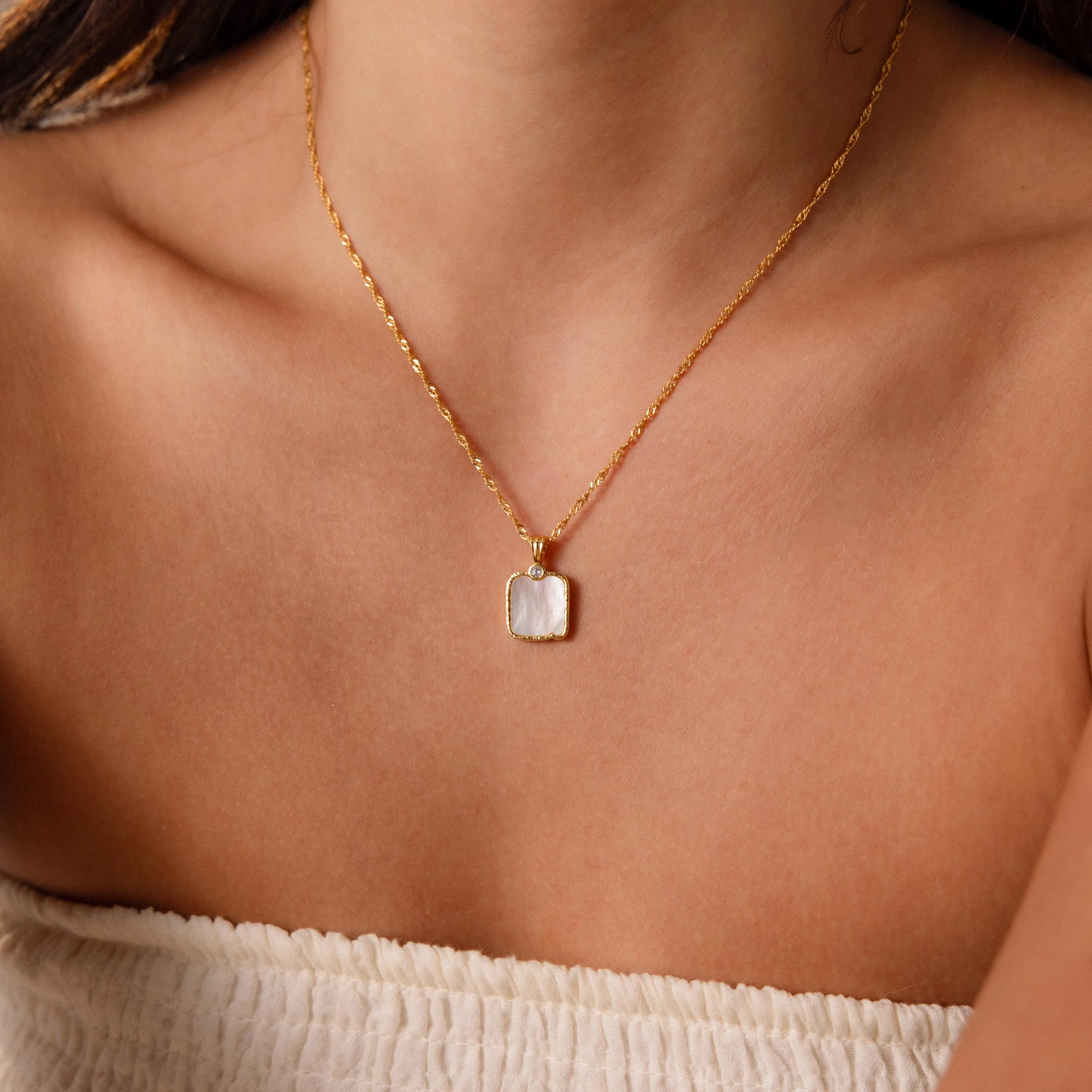 Serenity Mother of Pearl Necklace - Image 3
