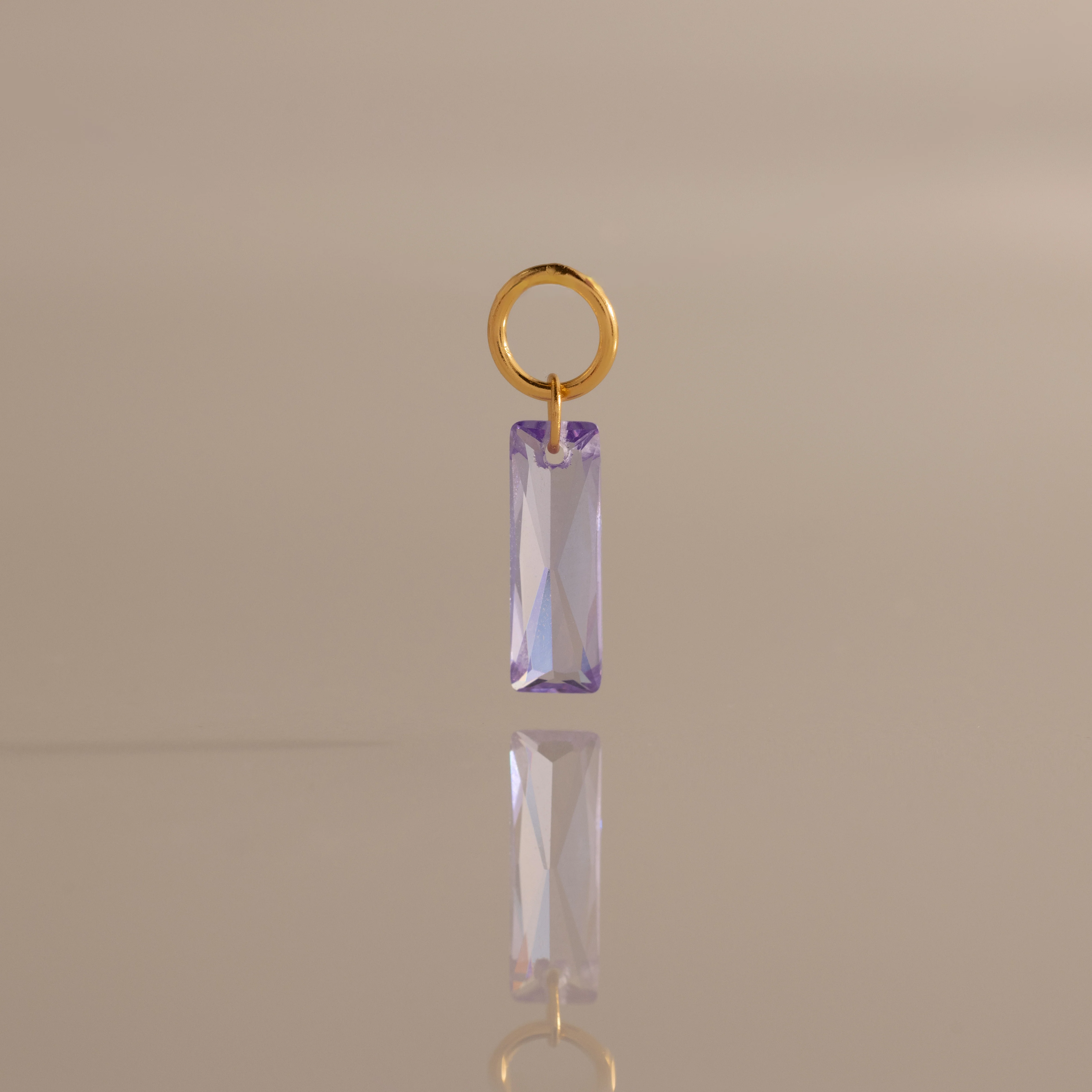 Skinny Baguette Alexandrite Charm